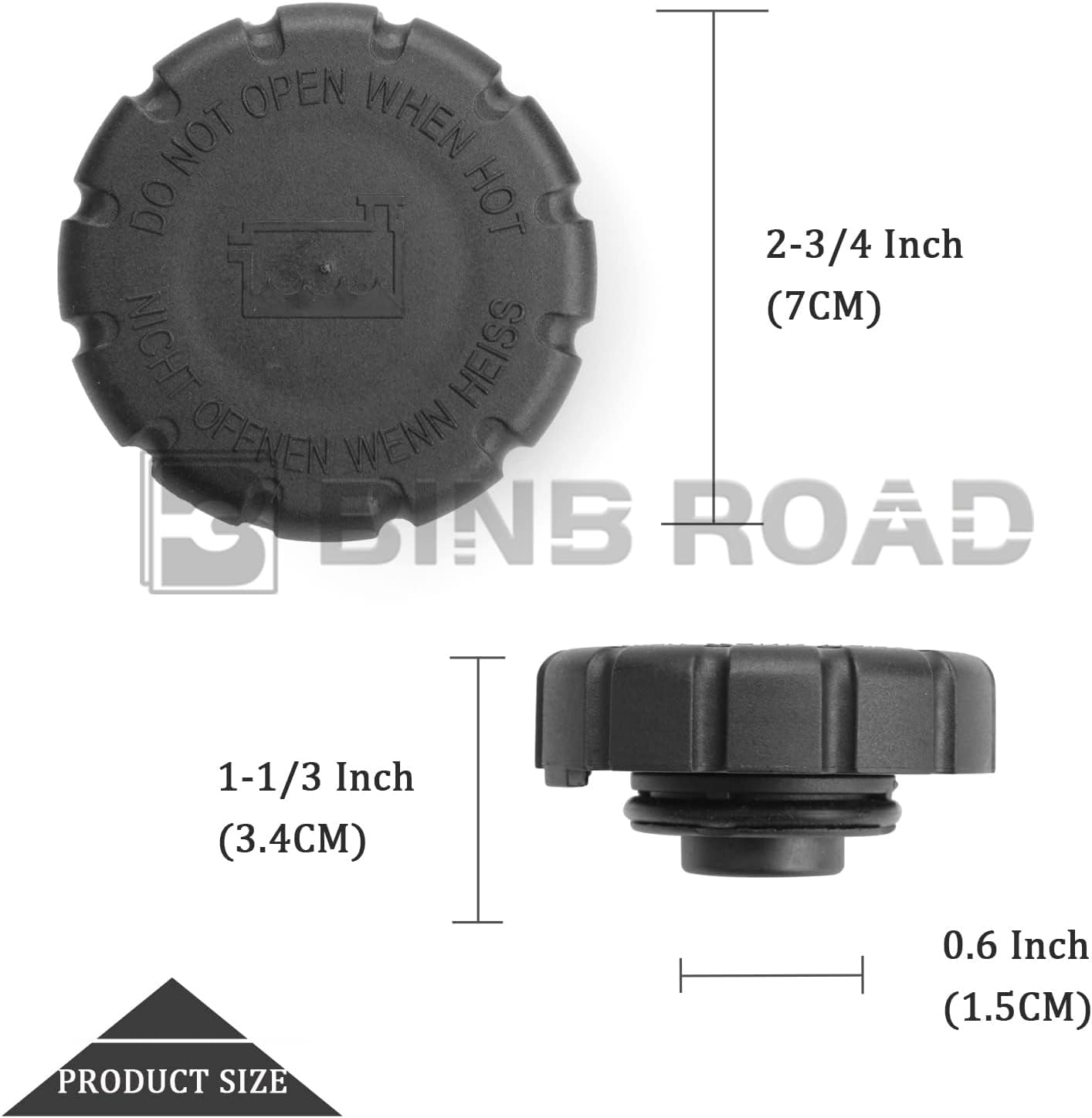 2105010615 Radiator Coolant Reservoir Expansion Tank Cap Screw-On Type Compatible with Mercedes-Benz C E S CLA SLK GLA GLE Class image number 6