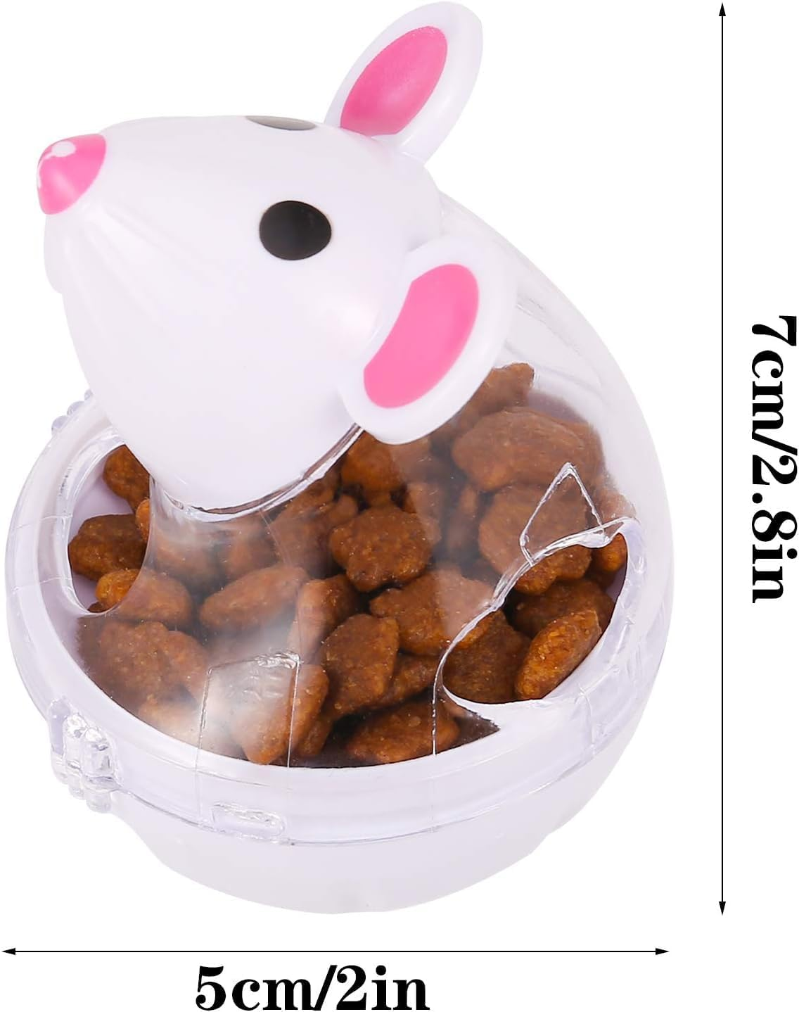 2Pcs Cat Treat Dispenser Toy, Mouse Shape Cat Interactive Toy and Food Dispenser for Pet Increases IQ Interactive & Food Dispensing image number 5