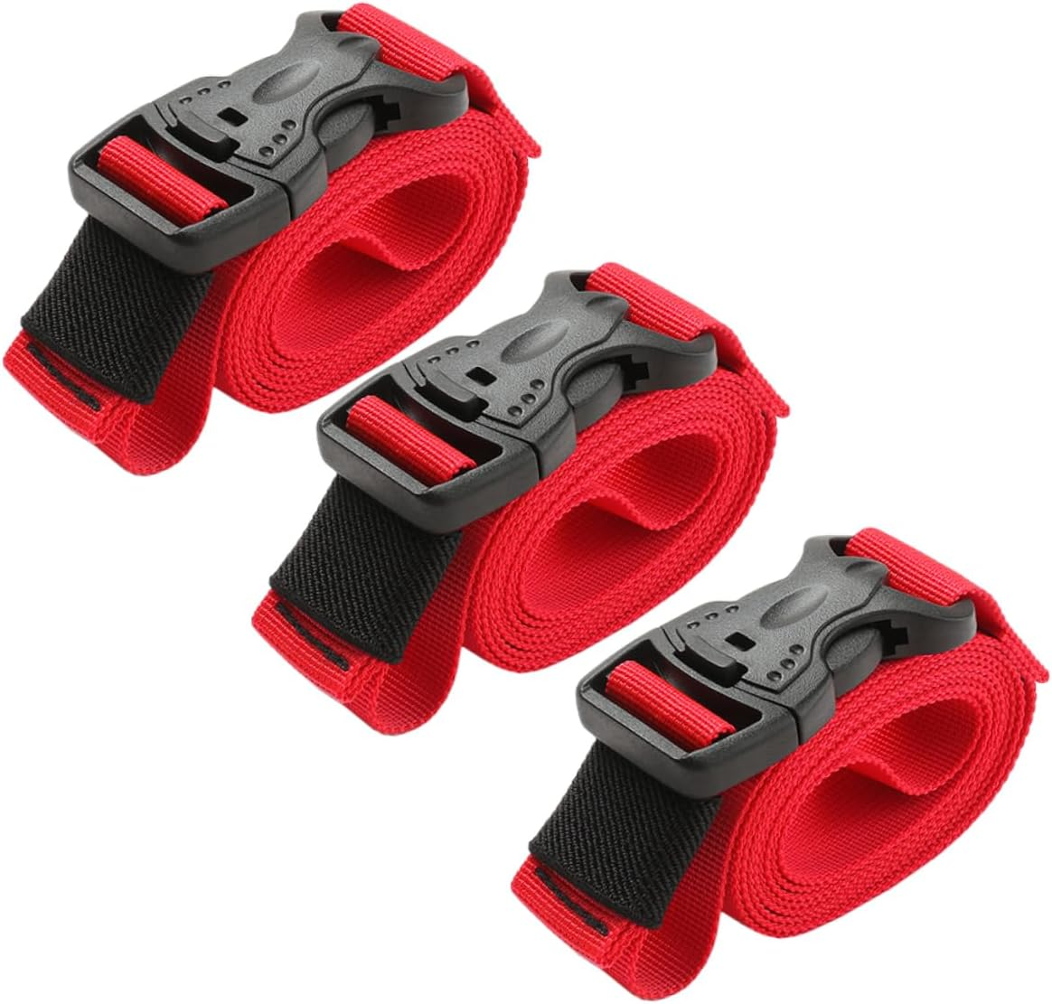 AUTSUPPL 3Pcs Multifunctional Binding Belt Stretchable Strap Quick-Release Ratchet Straps for Luggage Cargo image number 6