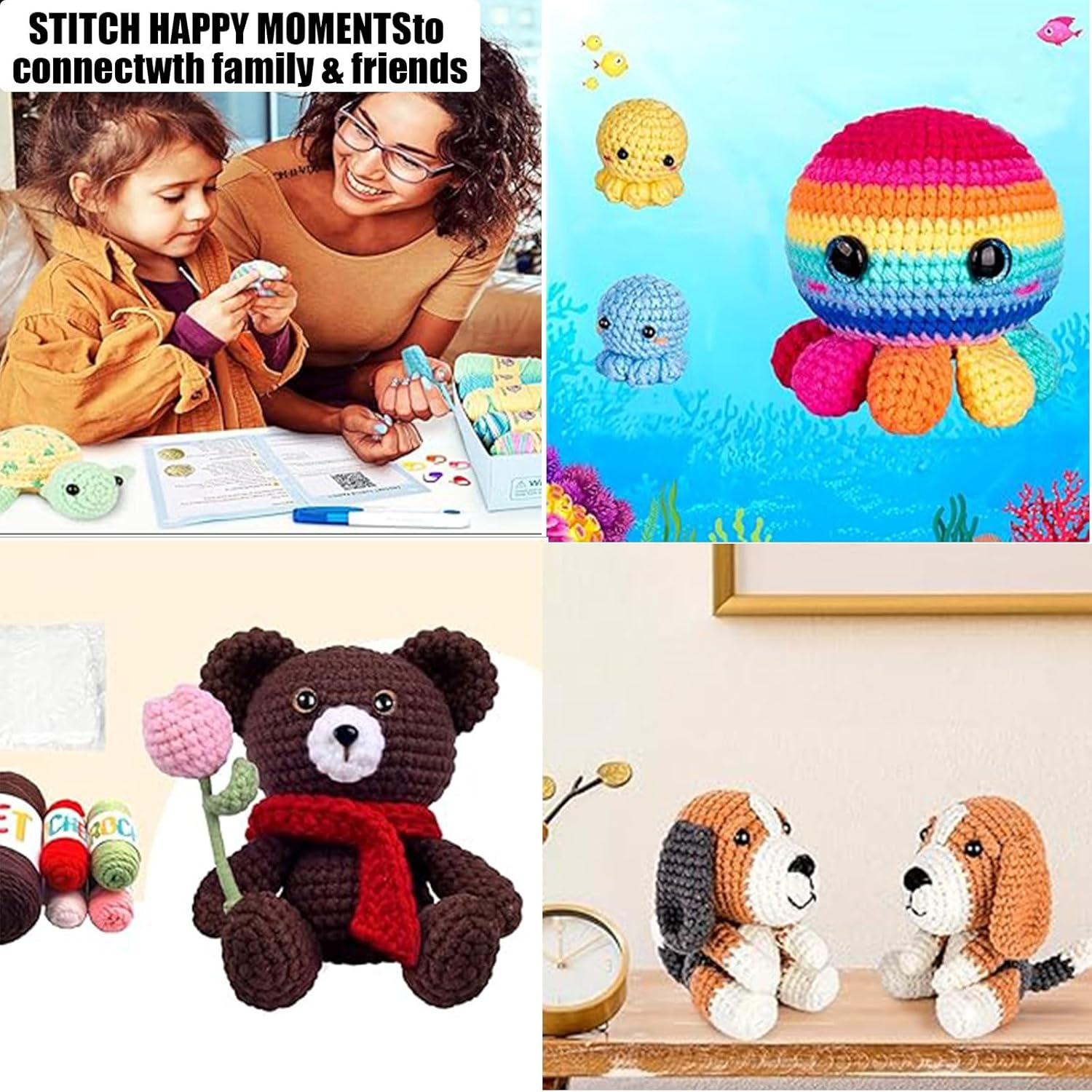 Xolixorium 3D Glitter Safety Eyes with Washers 8 Colours Strabismus Eyes for Amigurumi Crochet Dolls DIY Craft Toy Making Supplies (25Mm) image number 1