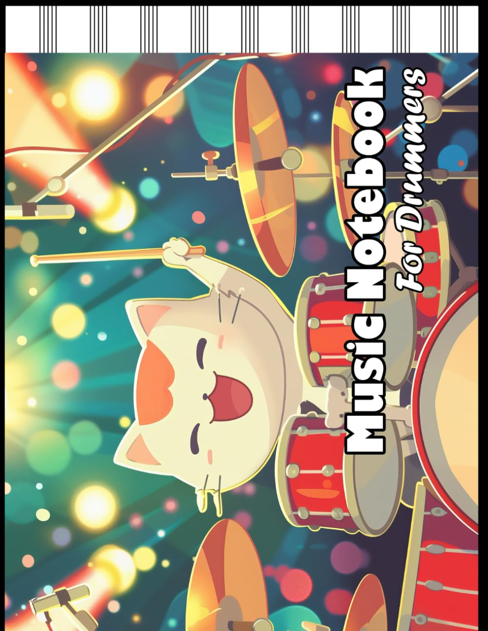 Drum Music Blank Horizontal Lined Sheet Notebook Journal: Lined Pages for Drummers, Landscape Orientation