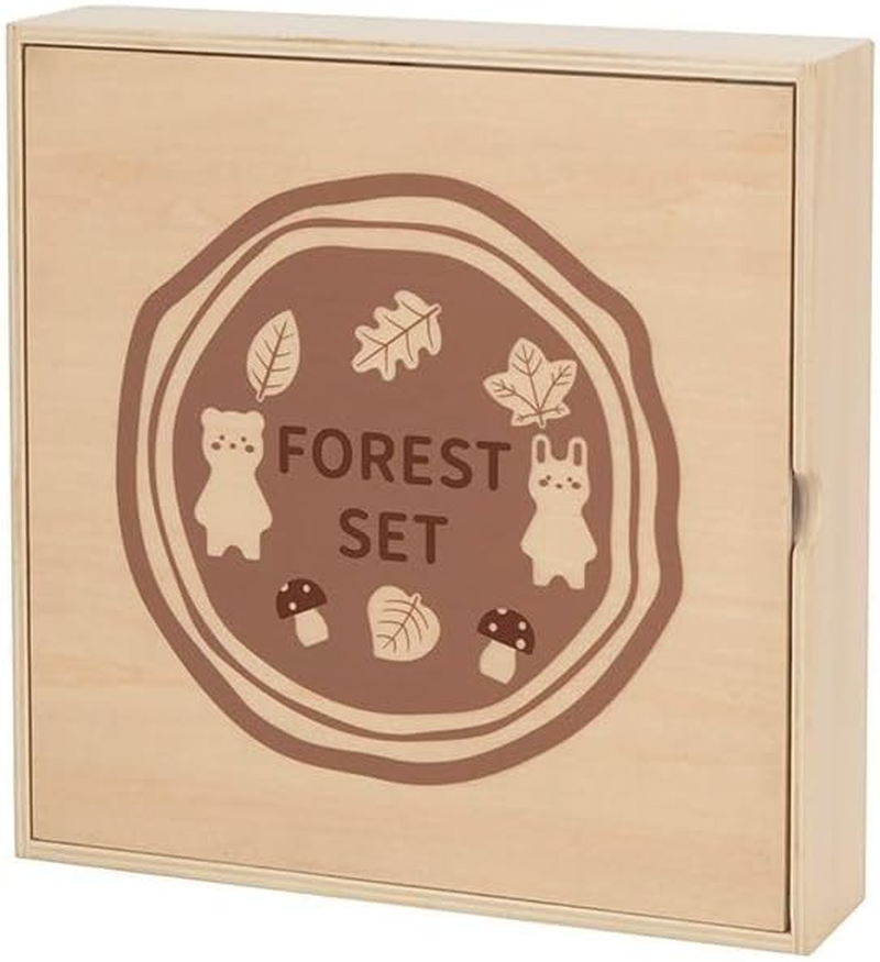 Tooky Toy My Forest Friends Wooden Forest Block Set &ndash; 40-Piece Montessori-Inspired Woodland Play Set with Trees, Animals & Nature Shapes &ndash; Imaginative & Open-Ended Play for Kids Ages 3+ image number 2