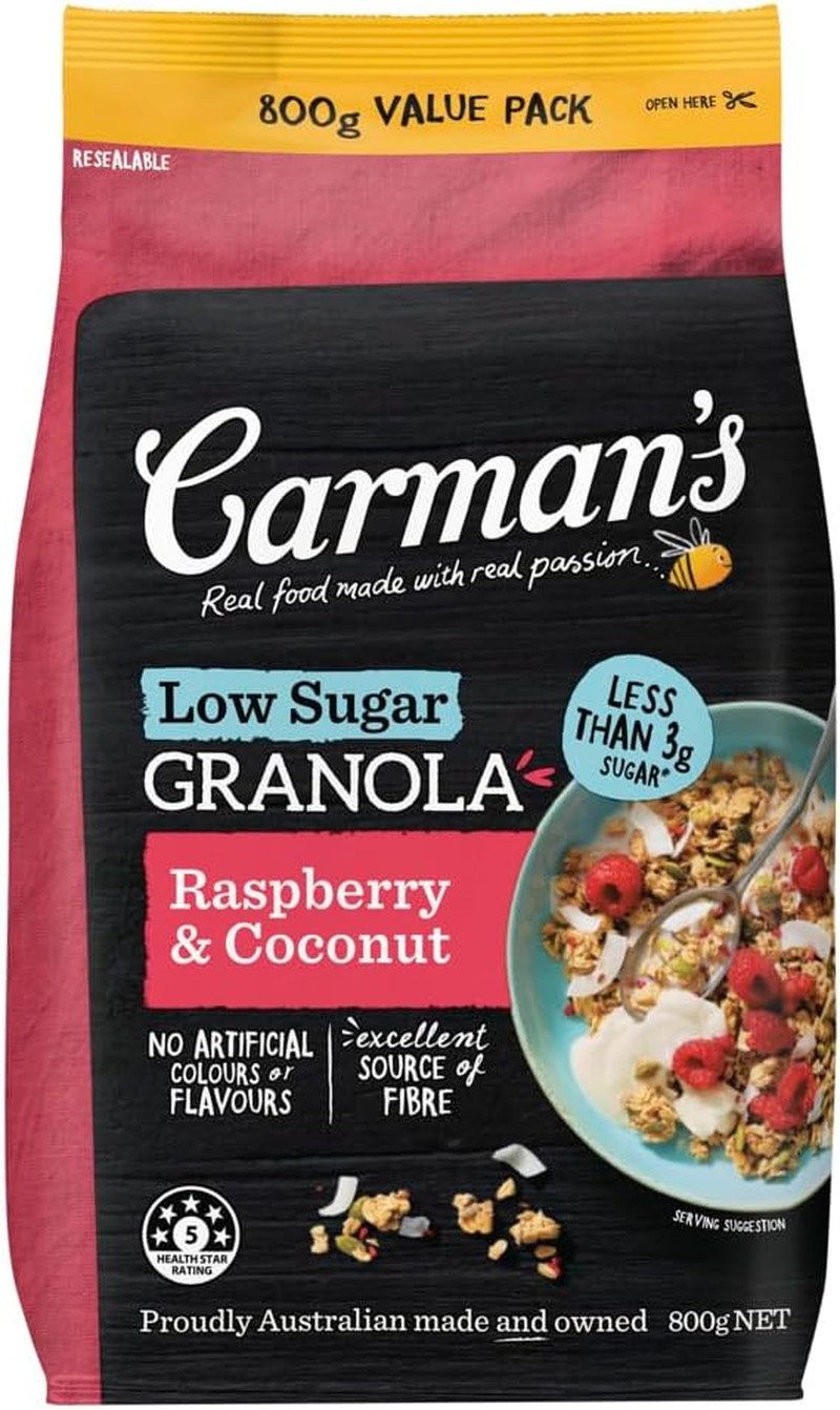 Carman'S Low Sugar Raspberry and Coconut Granola 800G image number 2