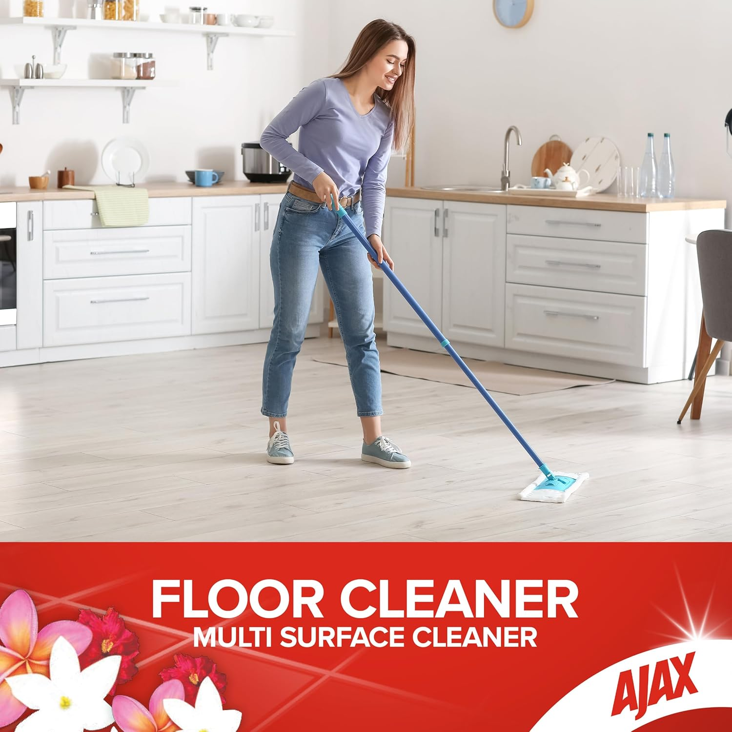 Ajax Floor Cleaner Multi-Surface Disinfectant Wipes Tropical Breeze, 26 Wipes image number 6