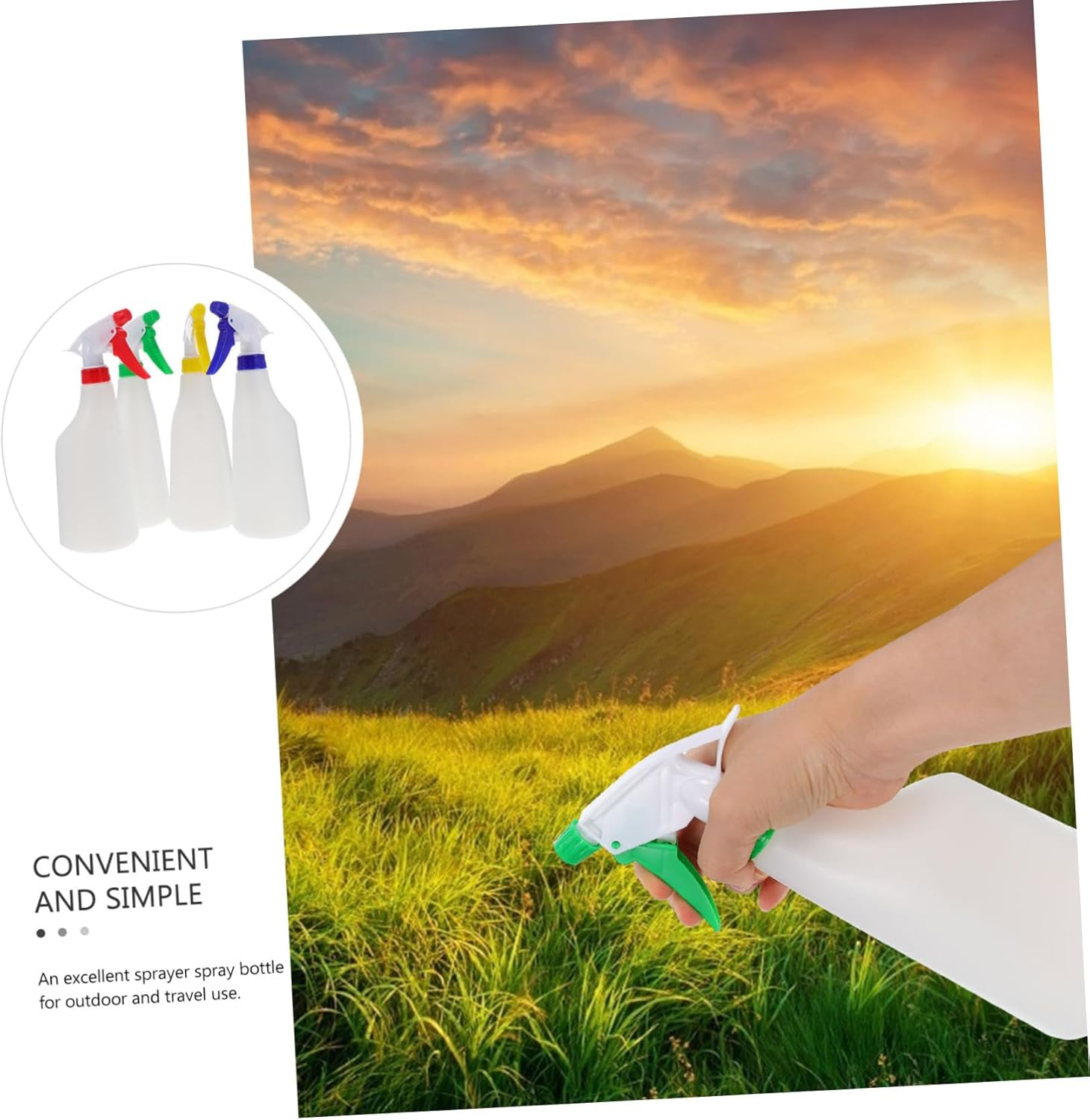 PHENOFICE 4Pcs Spray Bottle Scale Gardening Watering Can for Household Pots Water Sprayer image number 1