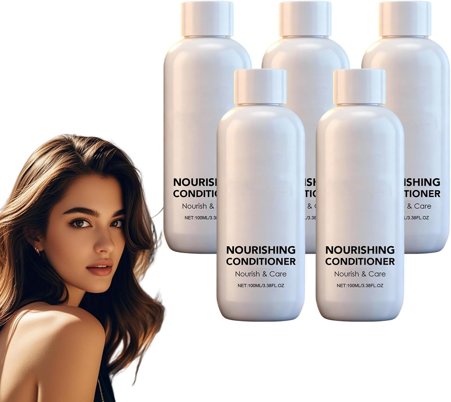 Volumizing Shampoo and Nourishing Conditioner Set for Fine Hair - Thickening & Volume Boosting Hair Care Duo - for Straight or Wavy Hair Types - Adds Fullness and Bounce to Hair, 100Ml (5 Bottles) - 3 Bottles image number 3