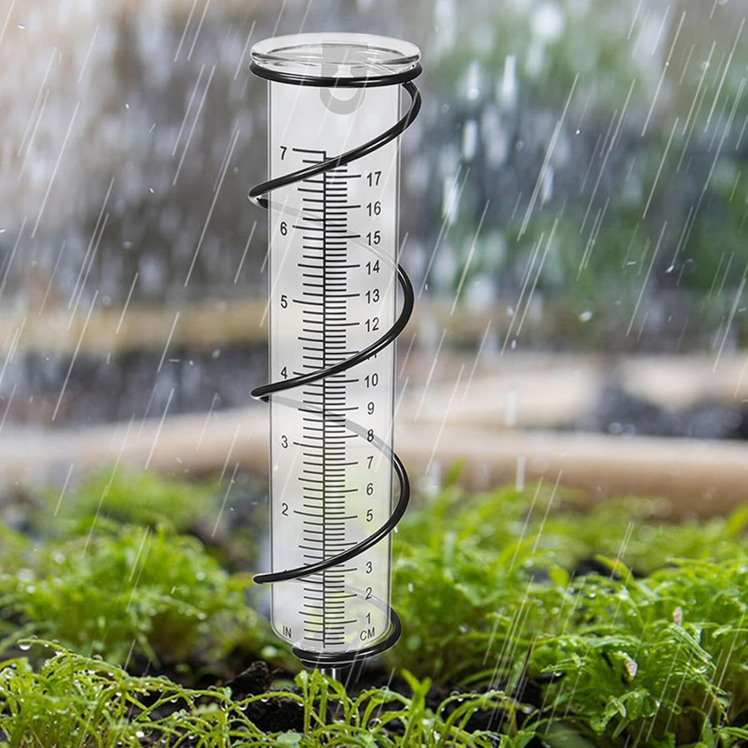 3Pcs Freeze Rain Gauges with Clear Scale and Large Font Accurate Lawn Garden Water Tubes for Deck Outdoor Rainfall Measurement image number 2