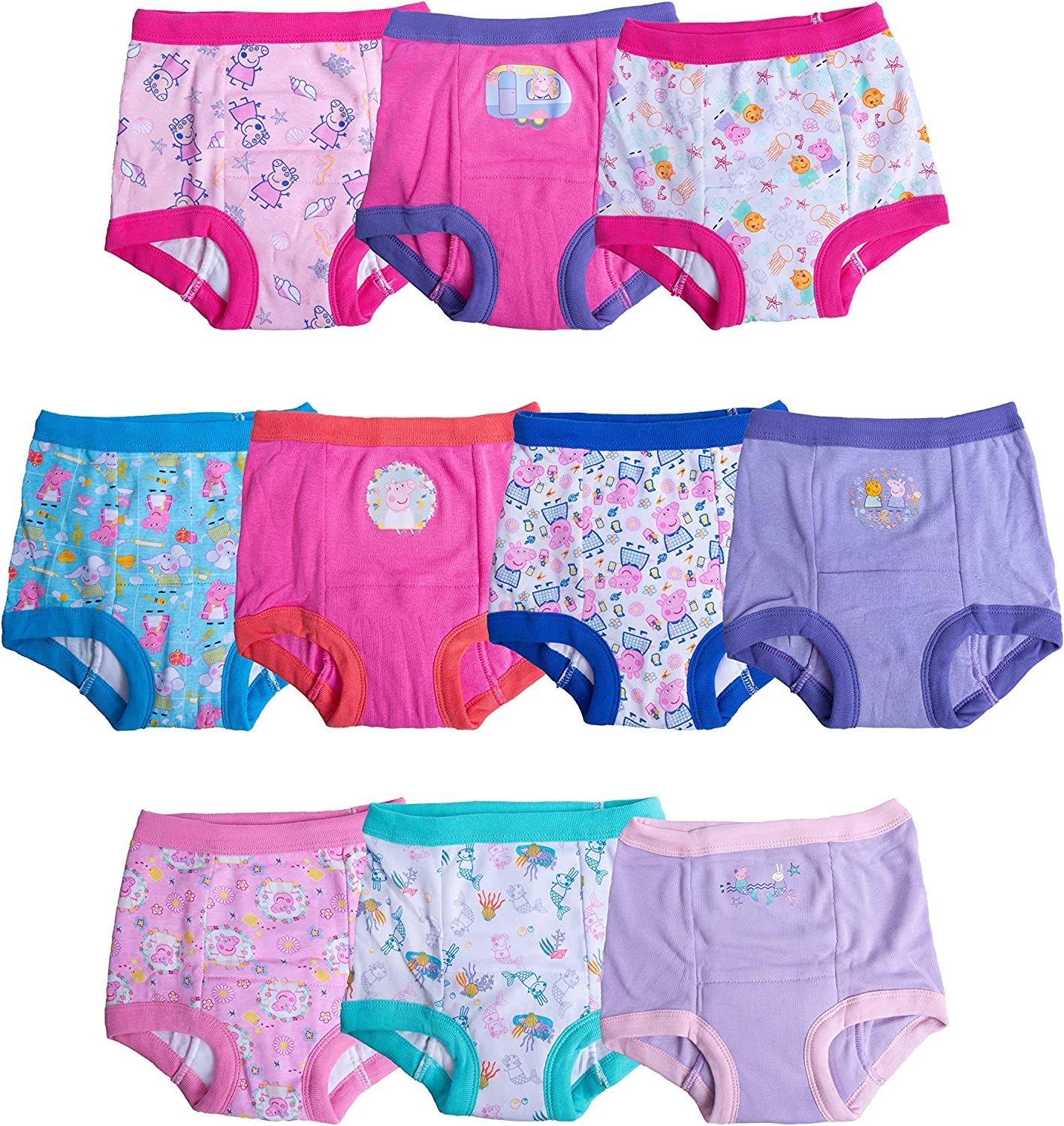 Peppa Pig Toddler Girls' 3Pk Training Pant & 4Pk Underwear