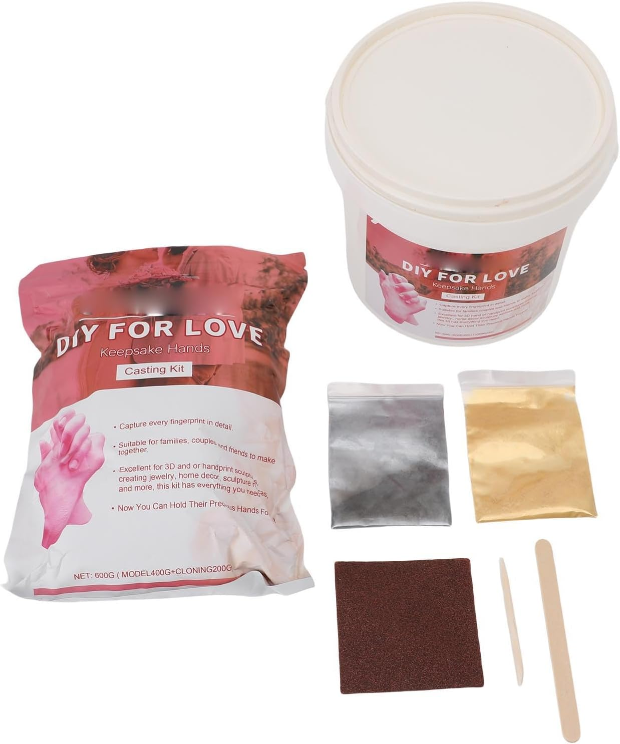 Interactive Hand Casting Kit Wooden Tools Strengthen Thinking and Hands on Skills Plaster Powder for Lifelike Models for Commemorative Occasions and Parent Child Activities image number 6