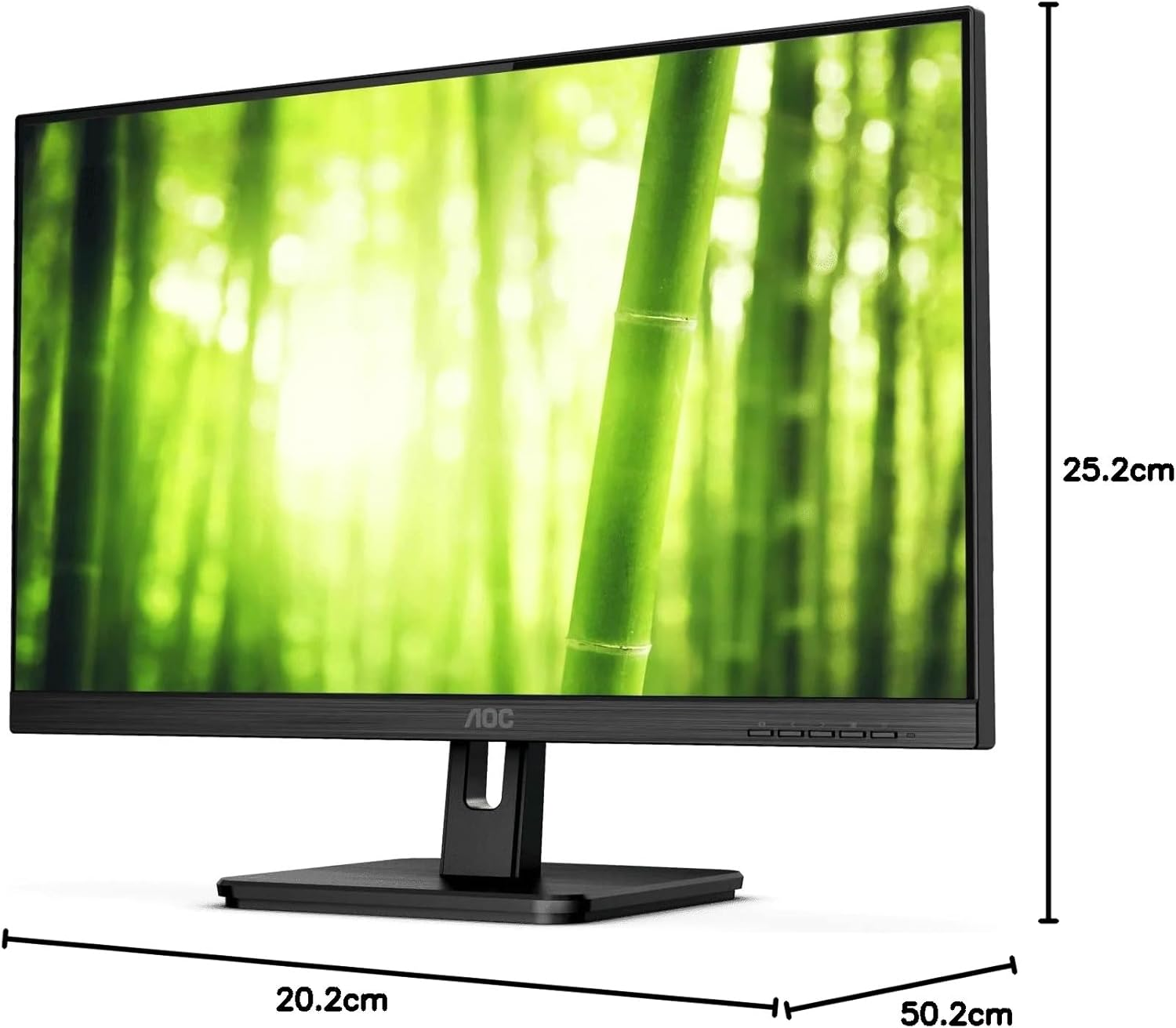 AOC 24 Inch Full HD 75Hz IPS Monitor with Speakers Black,24E2Qa image number 3