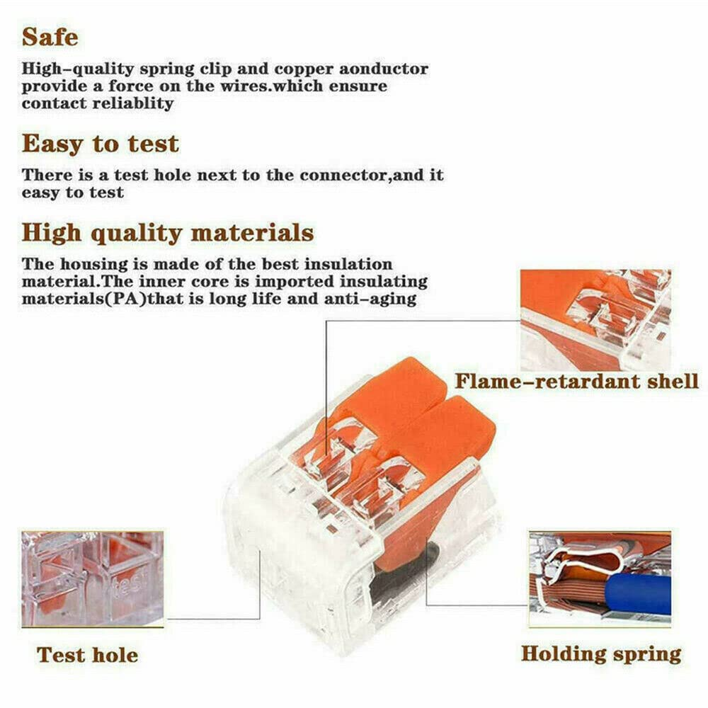 Yotsuba Lever Nut Wire Connector Kit, 75 Pcs Electrical Connector Wire Block Clamp Terminal Compact Lever (2 Port, 3 Port & 5 Port) image number 5