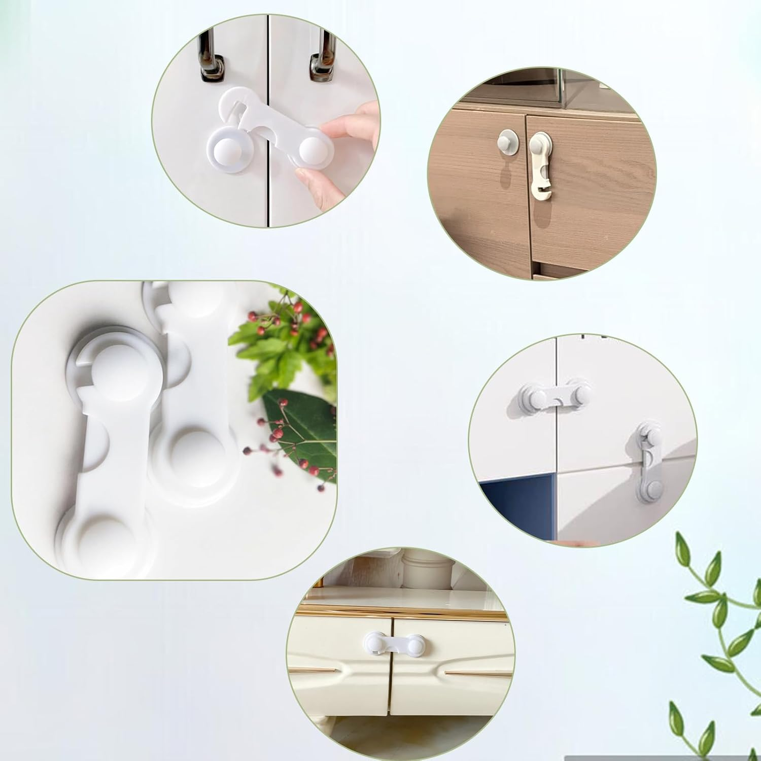Loimon 6-Pack Child Proof Locks - No Drilling Baby Safety Locks for Cabinets, Drawers, Wardrobe & Cupboards | Easy Install Childproof Door Locks | Secure Australian Homes image number 1