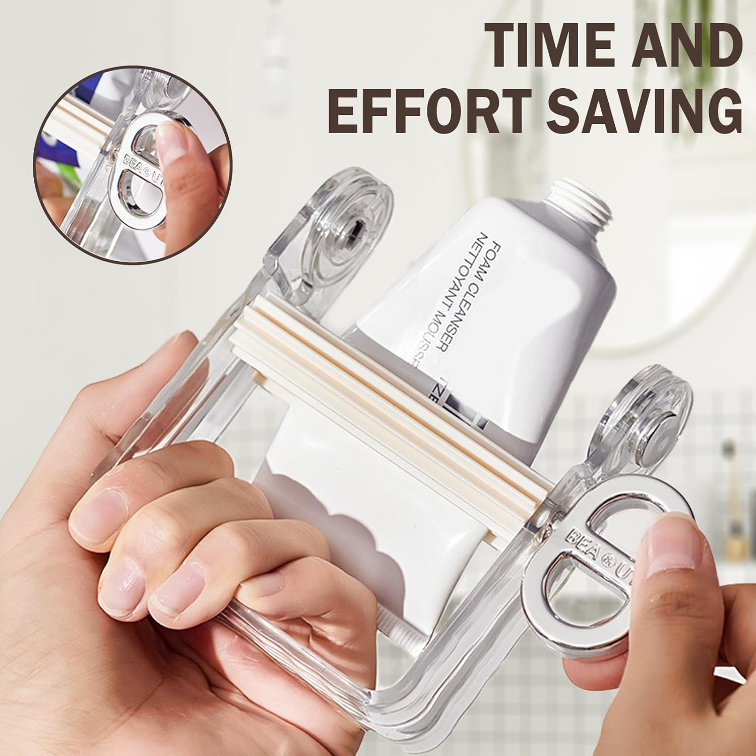 Luxury Paint Tube Squeezer Wringer Tool - Rolling Metal Tube Squeeze Roller for Toothpaste - Metal Toothpaste Tube Squeezer for Artists, Hair Salons, Painters - Daily Living Essential (Black) - Black image number 6