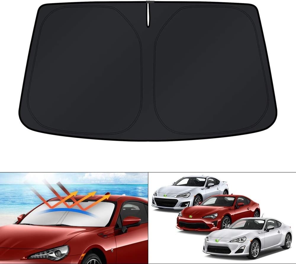 KUST Windshield Sun Shade for 2017-2021 Toyota 86/2022-2023 Toyota GR86 Window Shade Sun Visor for 2013-2023 Subaru BRZ/2012-2016 Scion FR-S FRS Sunshade Blocks UV Rays Keep Your Car Cooler image number 3