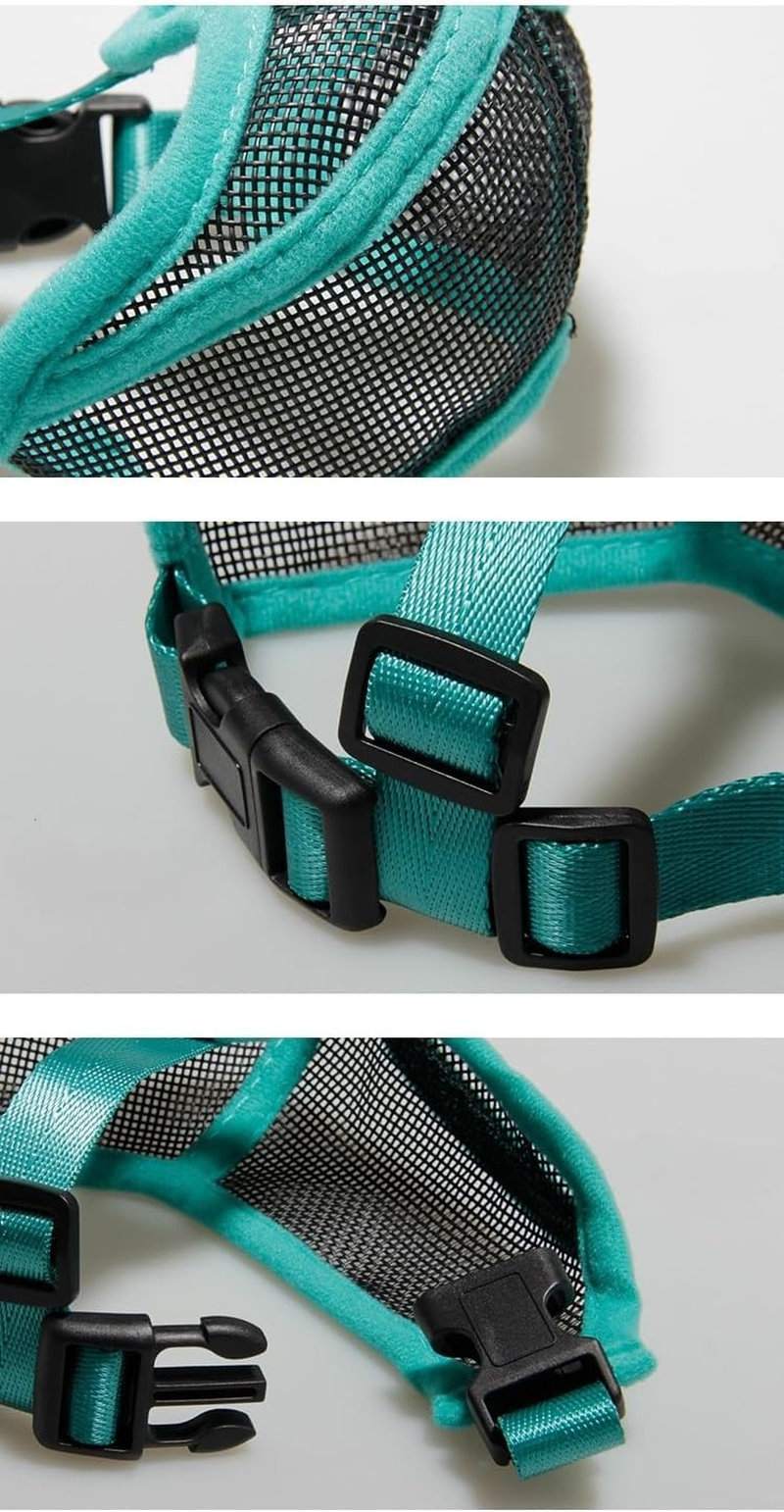 Short Snout Dog Muzzle, Won&rsquo;T Cover Forehead Bulldog Muzzle Adjustable Breathe Mesh, anti Bitting Chewing Barking (Green, L) image number 4