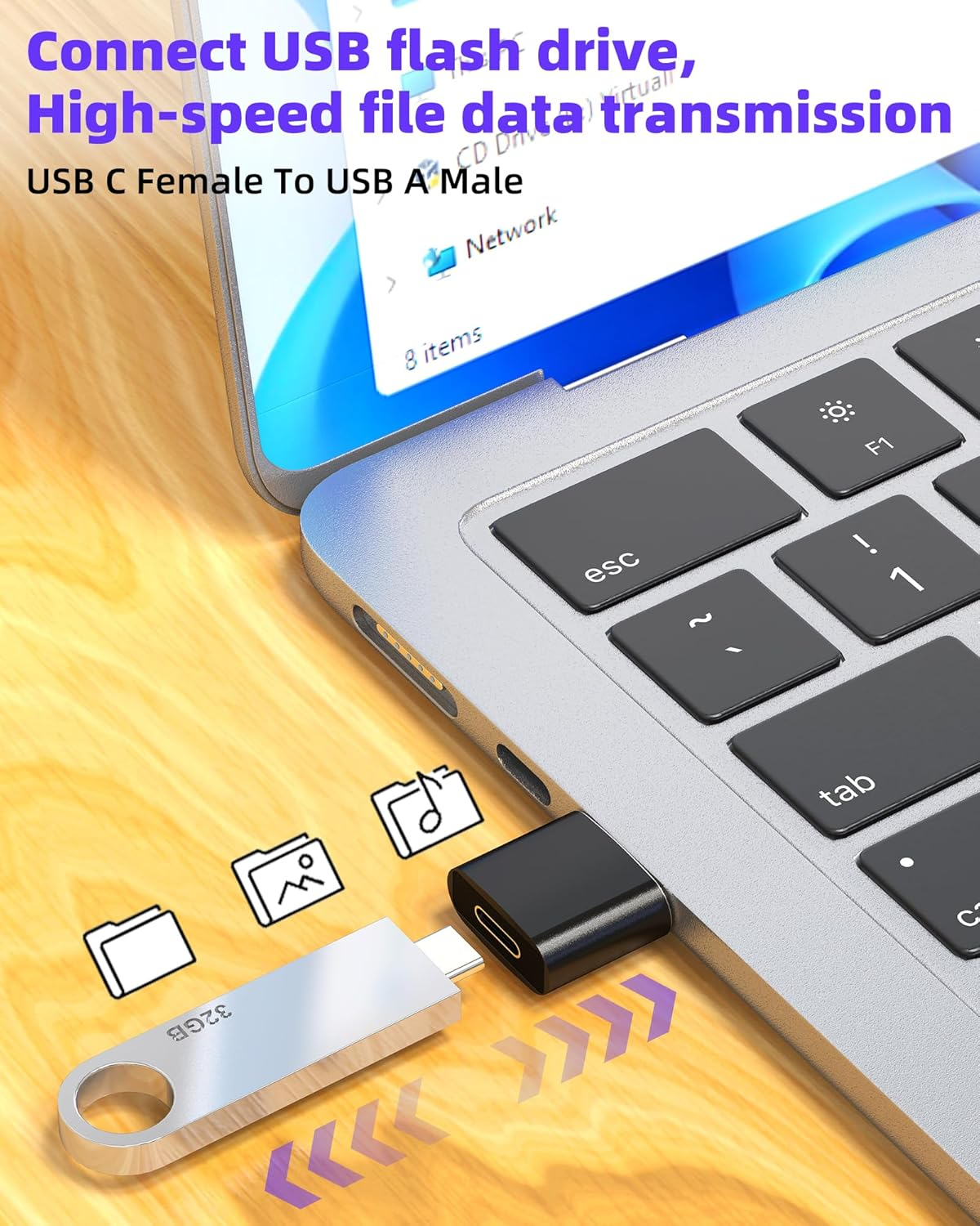 USB C Female to USB Male Adapter for Iphone 16 Cable Compatible for Samsung for Ipad Connector Type C Data Transfer Converter Extension USB-A Plug Charger Adaptor Notebook Computer Power Accessories image number 4