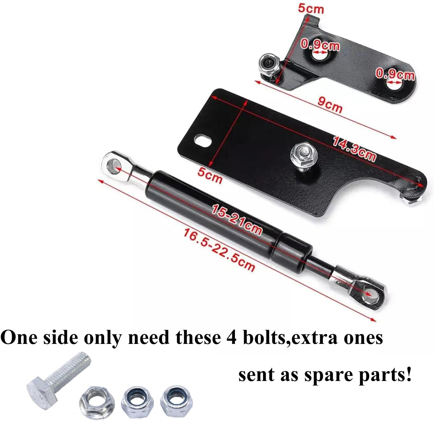 AONNOUS Pair Tailgate Assist Slowdown Struts Kit Fit for Toyota Hilux GUN125 GUN126 Rogue SR SR5 Rugged X Rear Trunk