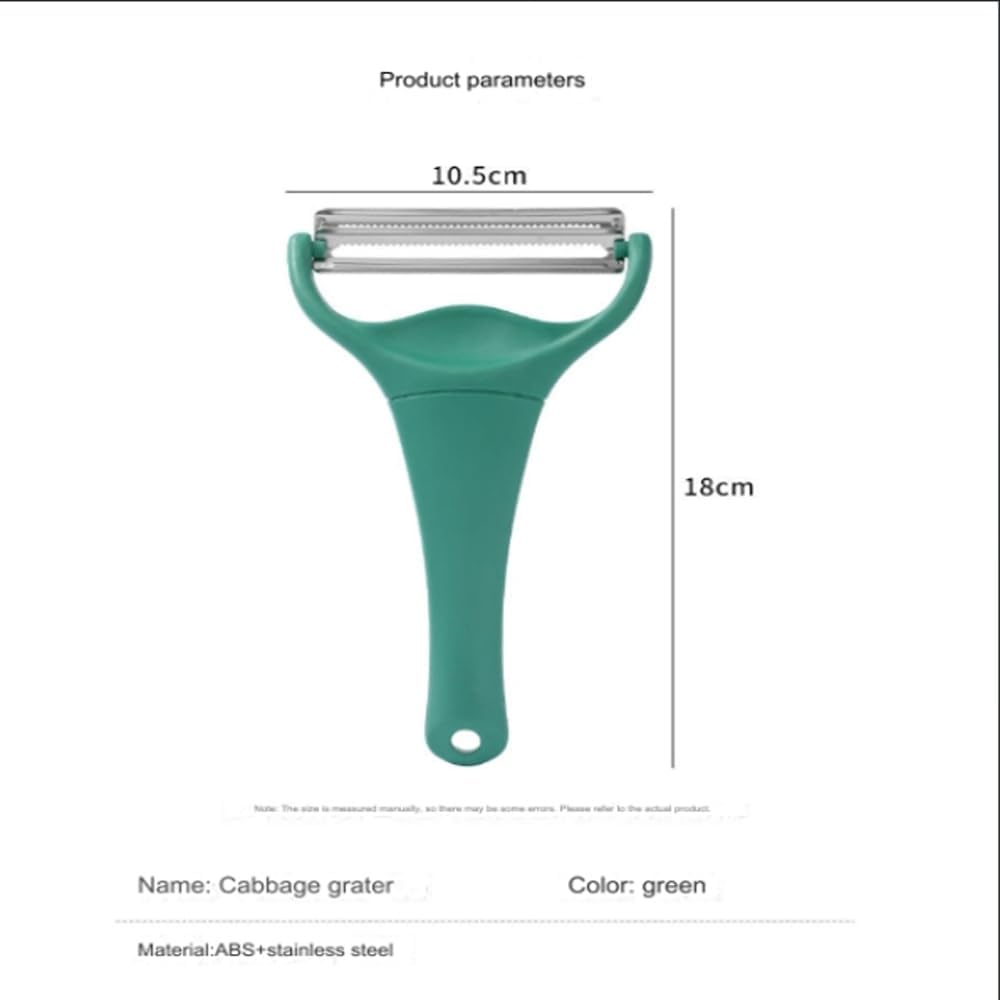Cabbage Peeler, Shaving Many With, Julienne Peeler Stainless Steel, 2 Blades, Ideal Vegetable Peeler for Easy Shredding and Julienne Cutting Dark Green image number 5