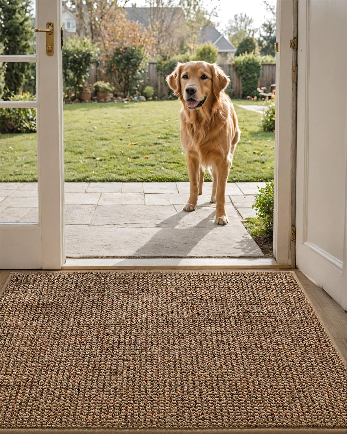 DEXI Front Door Mat Indoor Rugs for Entryway, Trap Dirt Non Slip Low Profile Absorbent Washable Doormat Entry Rug for inside Home Entrance, 80 X 120 Cm, Beige image number 5