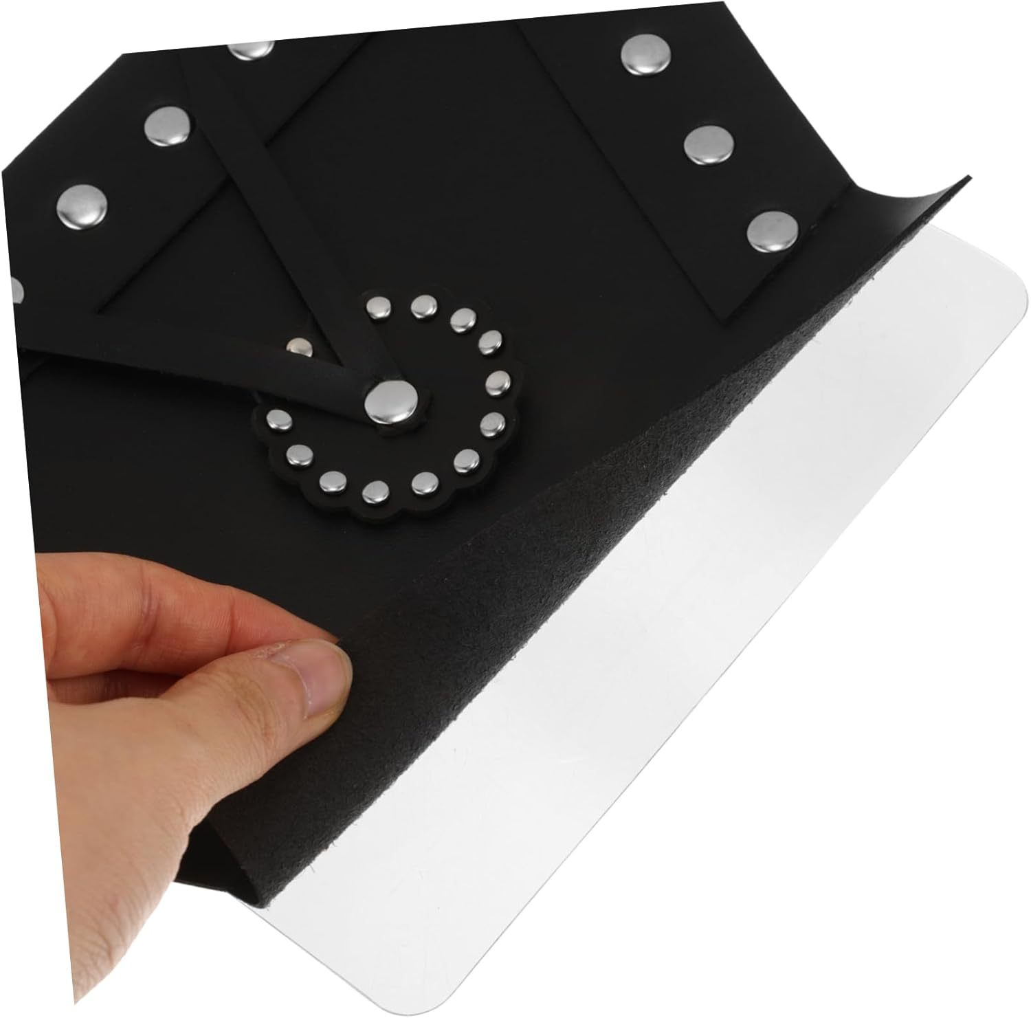 Mudguard Cover Rivet Accents Decorative Mud Flap for Motorcycles Faux Material Compatible Glide Series image number 1