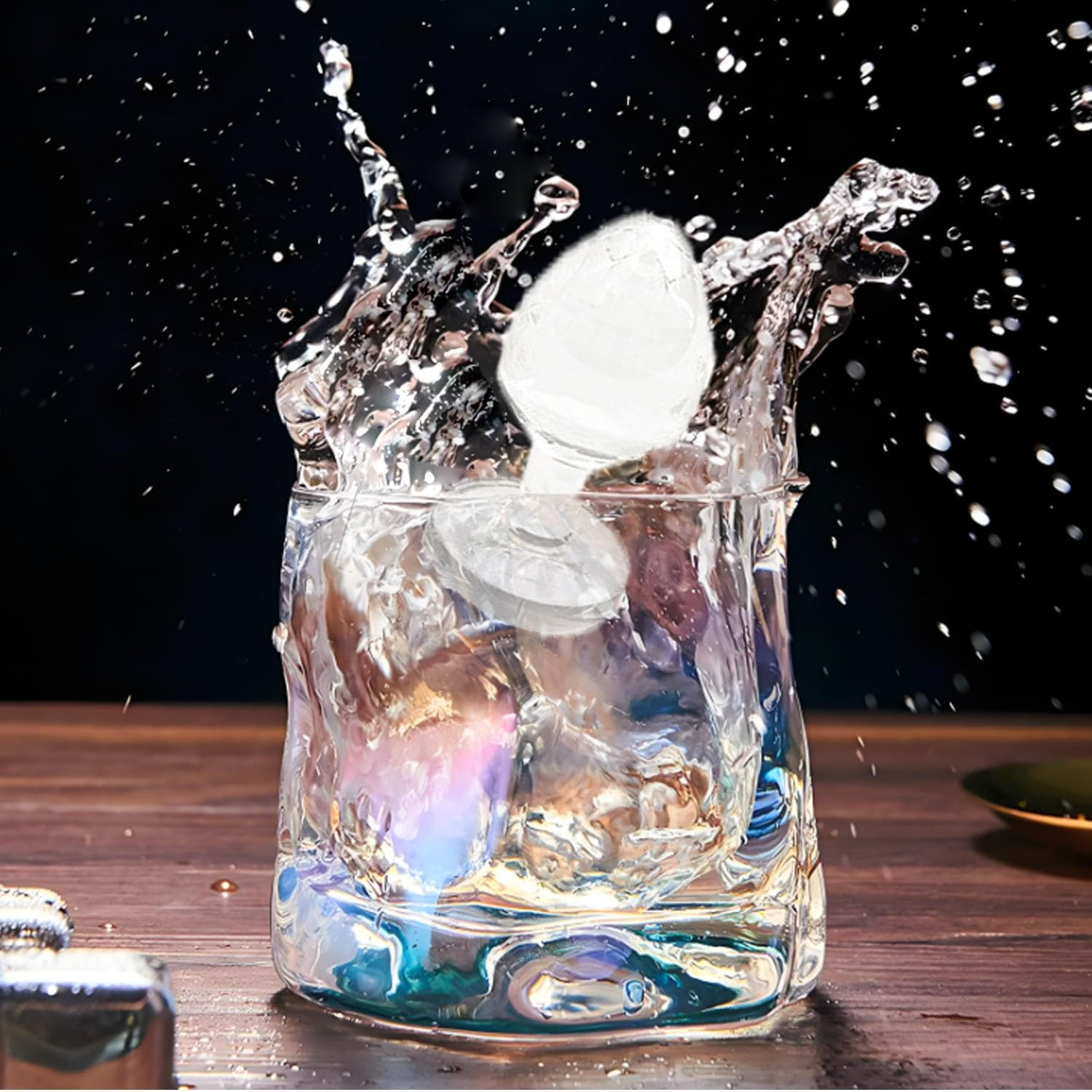 Shaped Large Silicone for Whiskey Cocktails,Brandy and Juice Beverages Tray, Freezer Cocktail Coffee Drinks Beverage Crafting, Plug Bar, Cocktails, Whiskey, Cool Drinks, Tea, Coffee (Khaki) image number 4