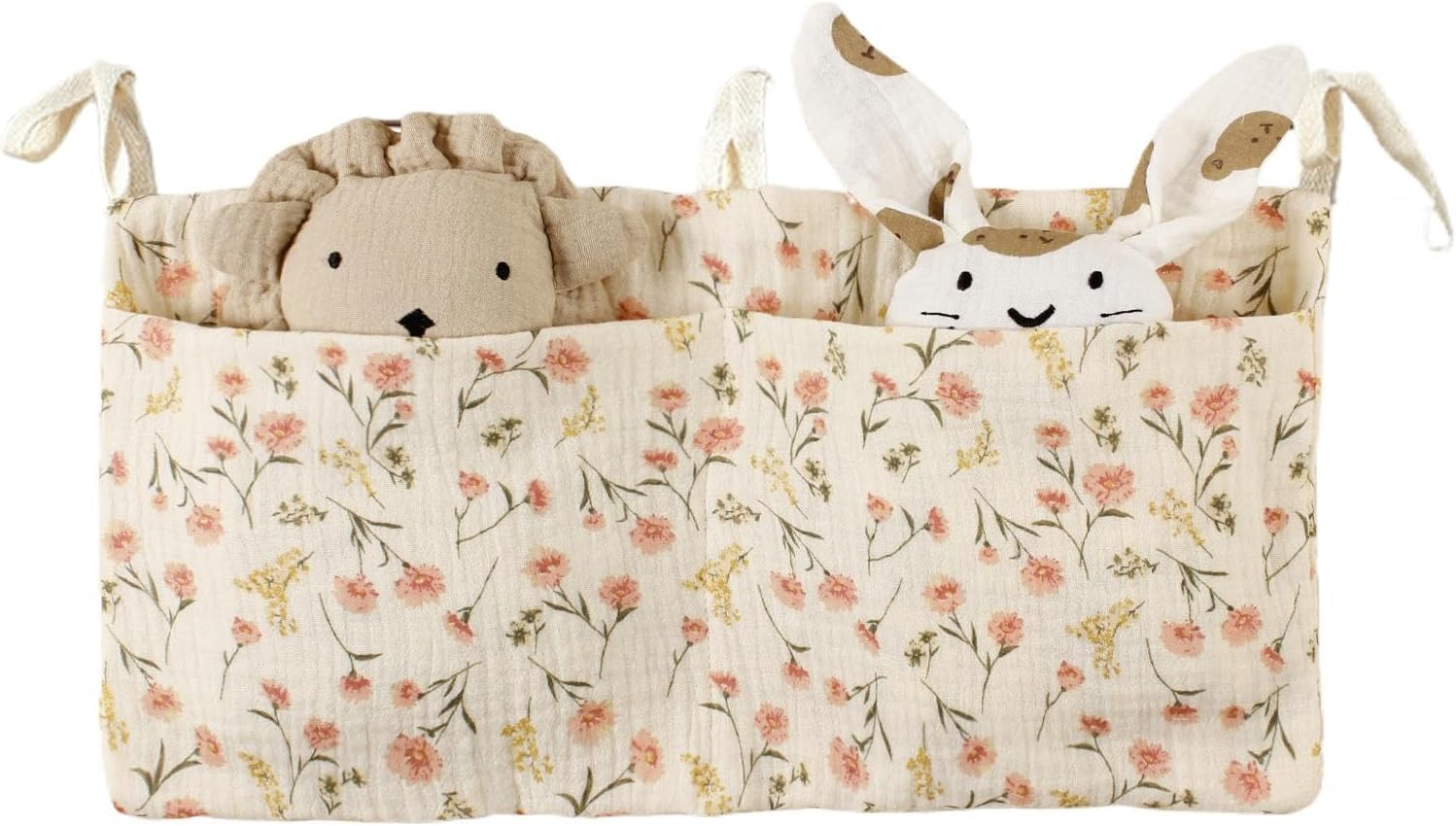 Baby Bed Side Diaper Storage Bag - Bedside Storage Suspending Bag - Crib Accessories, Bedside Organizer, 2 Pockets Nursery Organizers and Storage for Diapers Toys Clothing image number 4