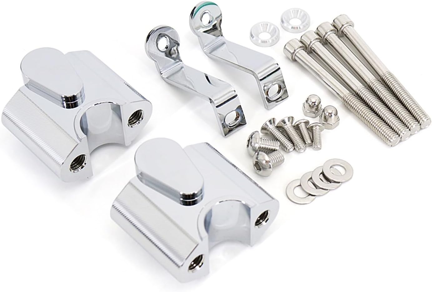 Handlebar Parts Decoration Classic Aluminum Motorcycle Accessories Handlebar Riser Handlebar Clamp Adapter for R18 Handle Bar Risers image number 6