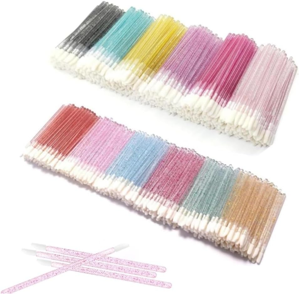500Pcs Glitter Crystal Lip Brush,Crystal Lip Brushes Tool Kits Lip Gloss Applicators Lipstick Gloss Wands （Multicolour） image number 3