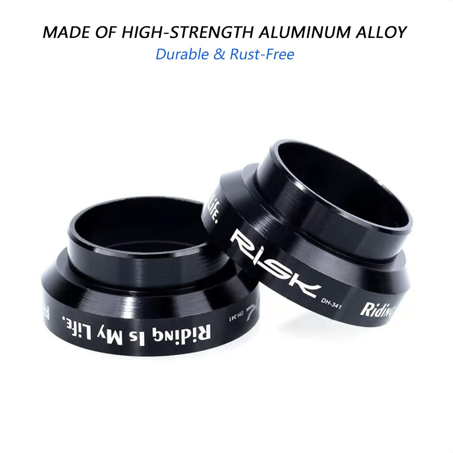 Bike Fork Headset, 34Mm Bicycle Bearing Headset CNC High Precision Machining Aluminum Alloy Accessory