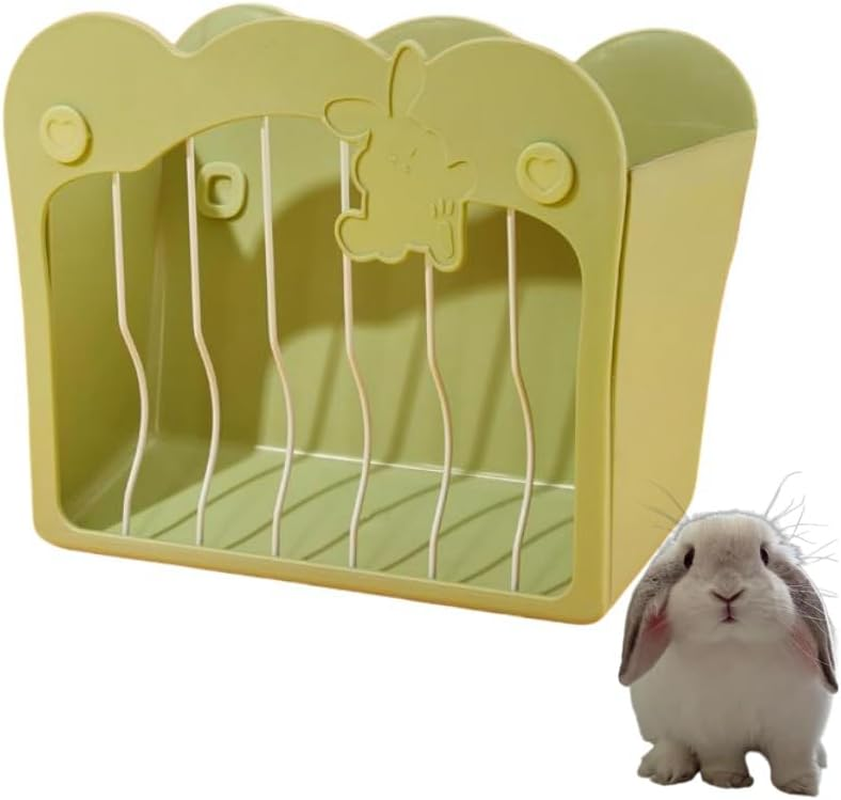 GYWHOOFT Rabbit Feeder, Hanging Hay Holder for Small Animals, Rabbits, Dwarf Rabbits, Guinea Pigs (Green) image number 1