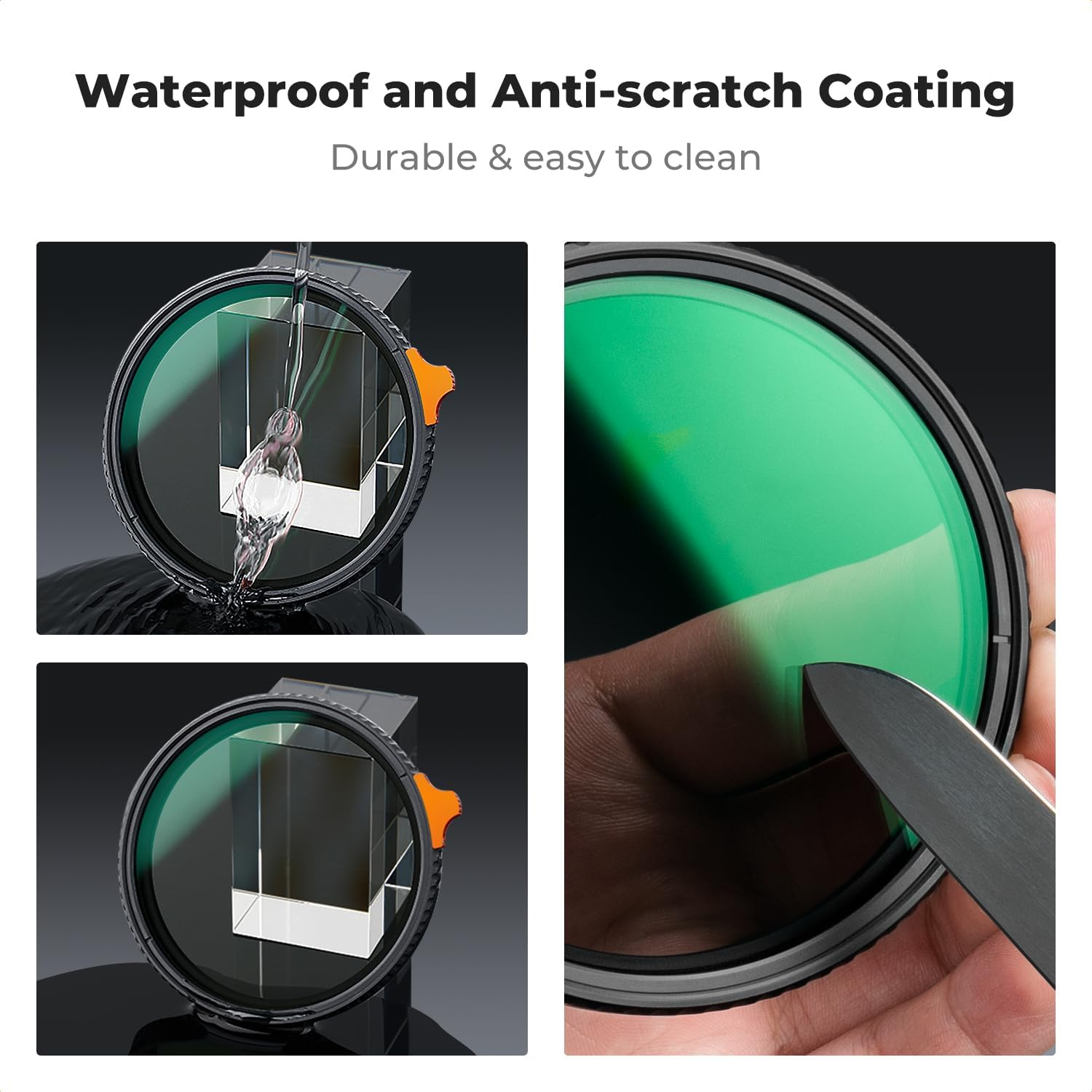 K&F CONCEPT 52Mm Variable ND Lens Filter ND3-ND1000 (1.5-10 Stops) Putter Adjustable HD Neutral Density Filter with 28 Multi-Layer Coatings for Camera Lens (Nano-X Series) image number 5