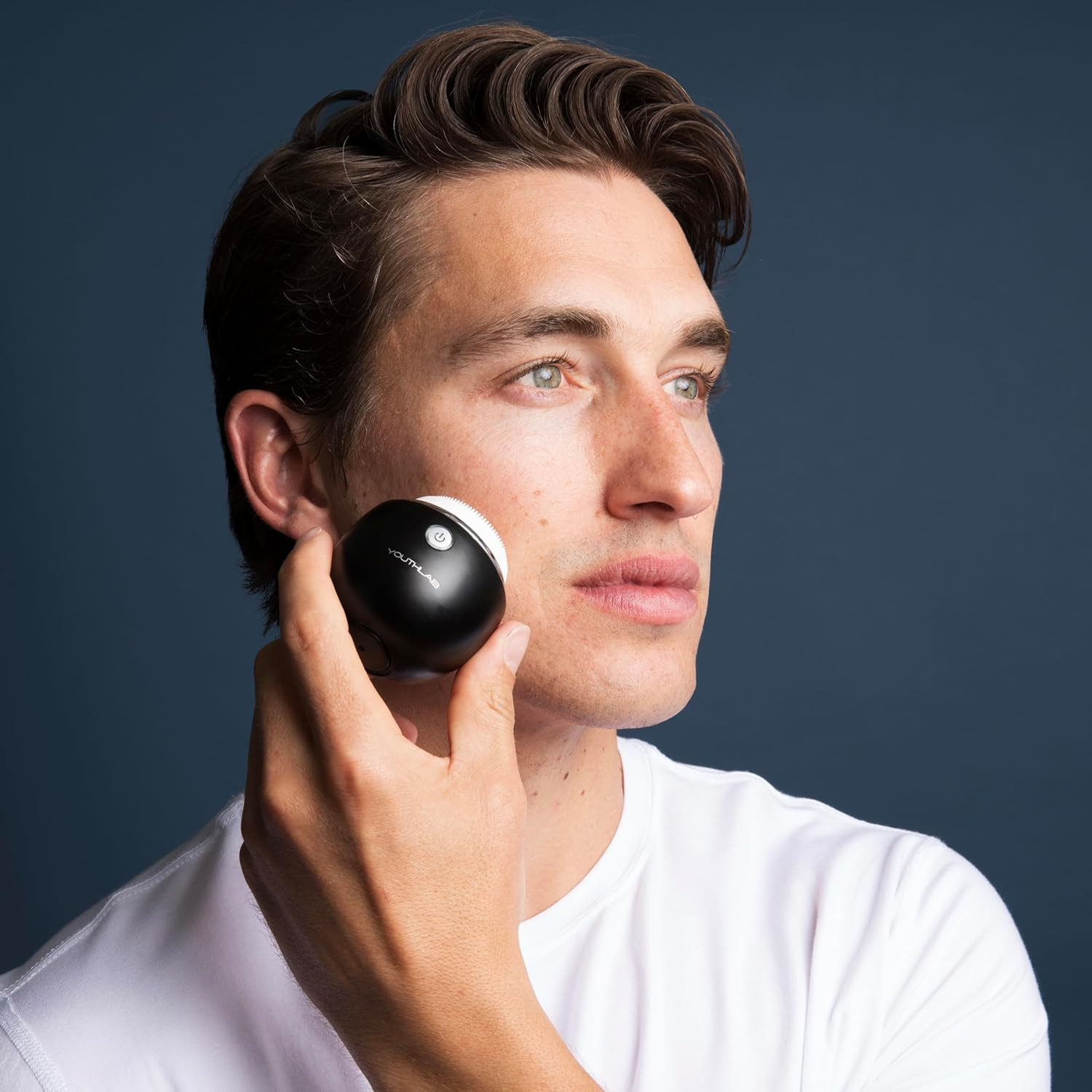 YOUTHLAB Pure Radiance Sonic Facial Cleansing Brush, Vibrating, Electric, 3 Modes, 3 Brush Heads (2 Bristle,1 Silicone), Waterproof, Rechargeable, Exfoliating, Massage, Acne, Black Heads (Black) image number 5