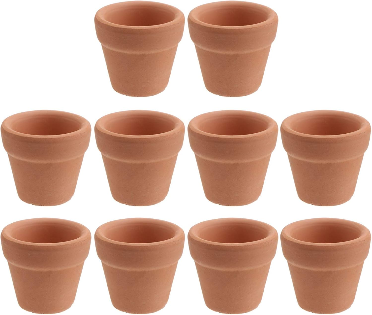 GANAZONO 10 Pack Succulent Cactus Plant Pots Drainage Holes Red Ceramic Flower Pots for Plants image number 2