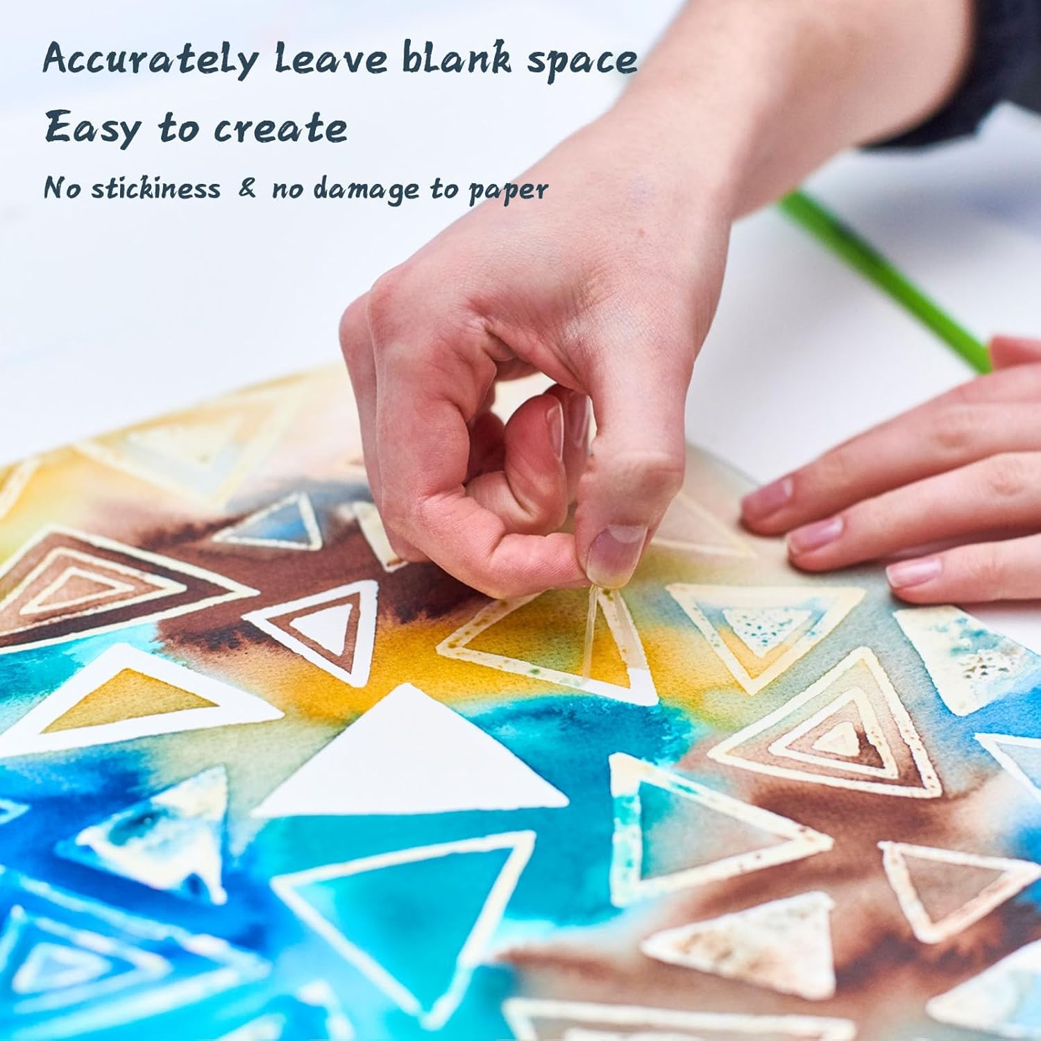 WAN2TLK Watercolor Masking Fluid 60Ml with a Paintbrush and Eraser, Masking Fluid for Watercolor Painting and Various Art Projects - Keeps Areas Free of Colour and Edges Crisp image number 6