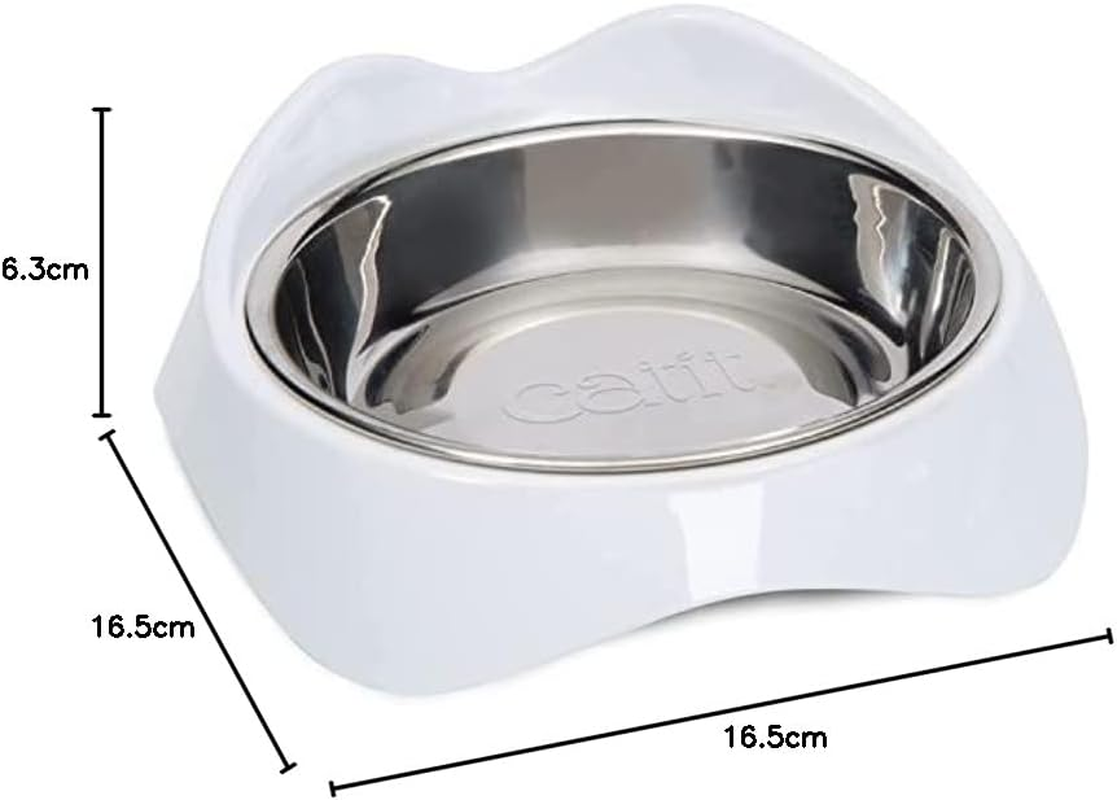 Catit PIXI Feeding Dish, Whisker Stress Free Food & Water Cat Bowl