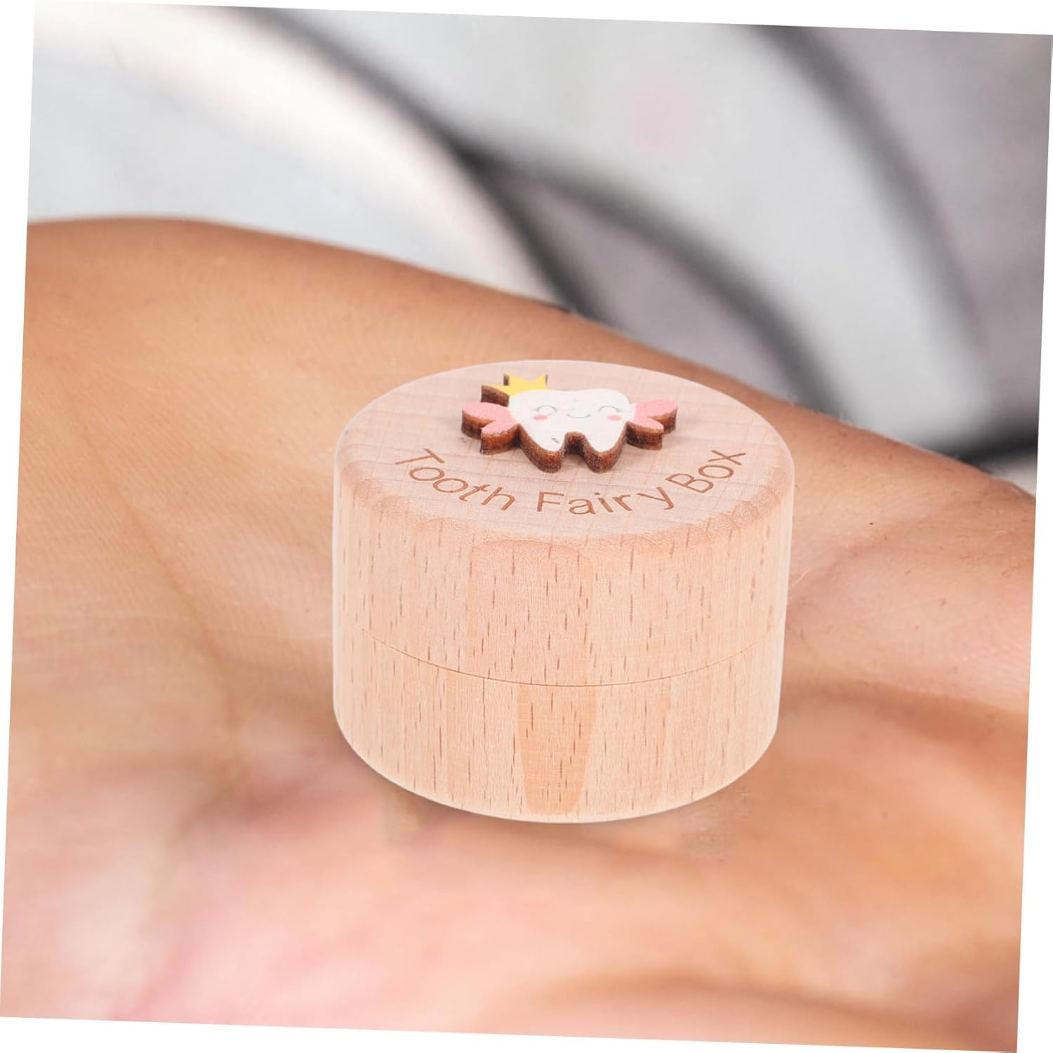 Wooden Boy Girl'S Teeth Box Cute Keepsake Organizer for Boys and Girls Tooth Storage for Shower image number 5