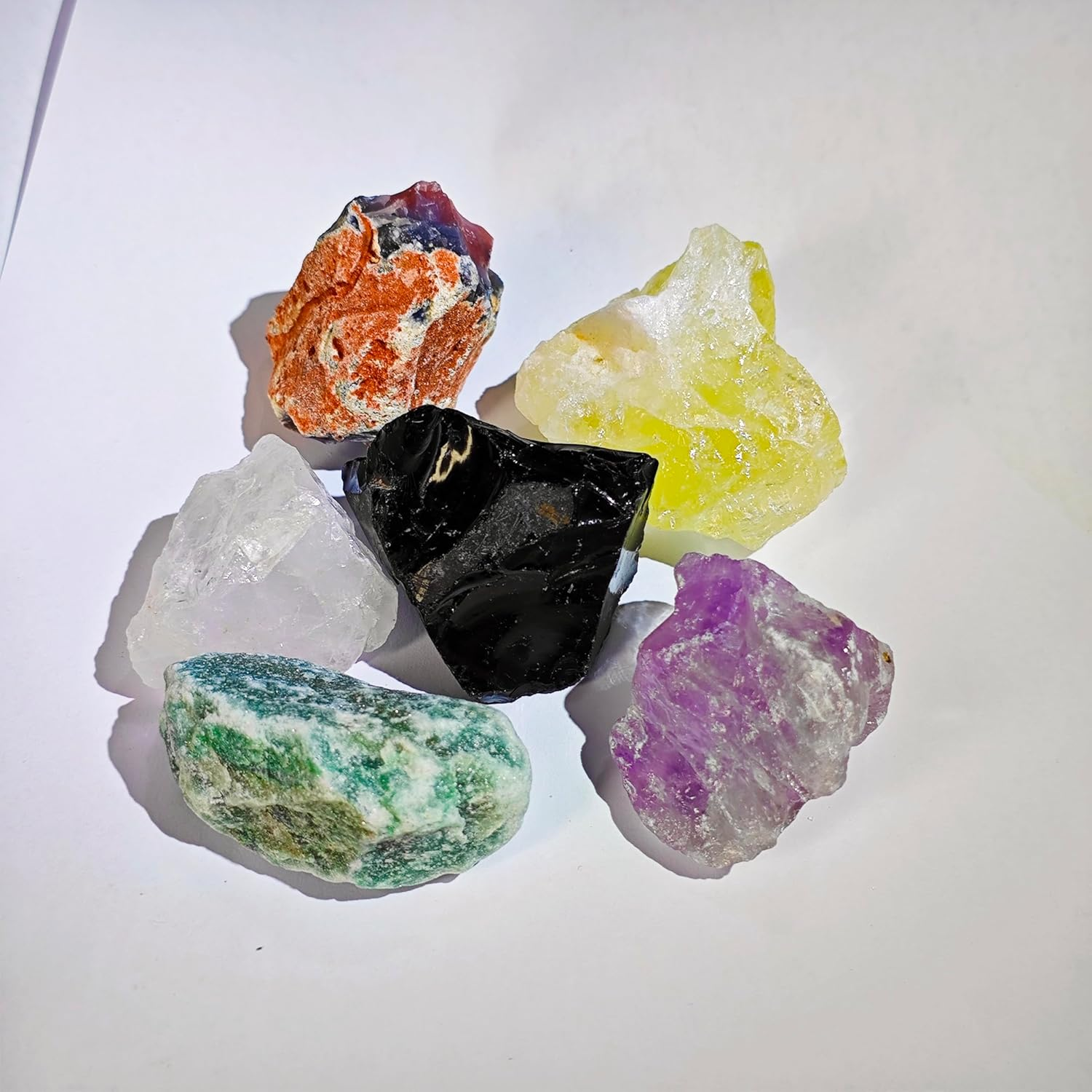 Anxiety Release Crystal Set - 6 Natural Stones for Calming Panic & Easing Overthinking