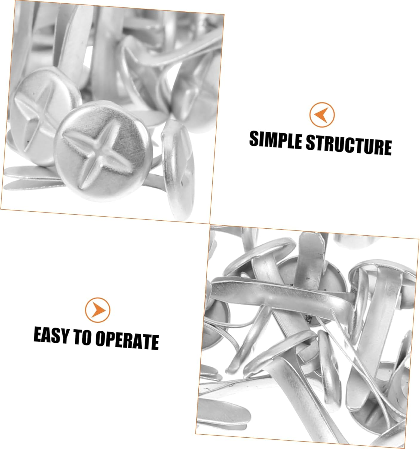 Veemoon 100Pcs Scrapbooking Paper Fastener Craft DIY Paper Fasteners Brads for Crafts Safe for Boys and Girls