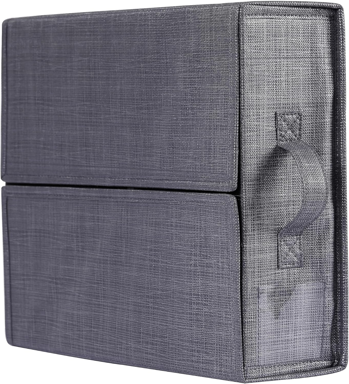 Bed Sheet Organizers and Storage 2 Pack, Foldable Sheet Organizer for Linen Closet, Bedding Folder Storage Box Container for Blanket, Duvet Cover Set, Organizing Bedding Container image number 4