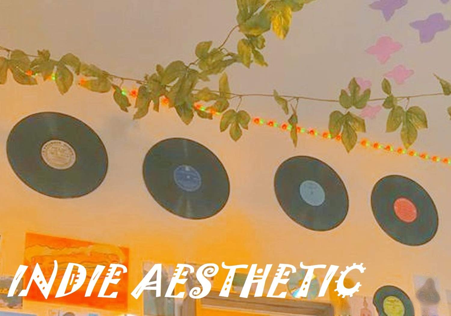 Mini ZOZI 7 Inch Blank Vinyl Records Fake 10 Pieces in 1 Pack for Indie Aesthetic Room Decor or Home Decor on Wall for Bedroom or Living Room Discos Music Studio Hip Hop Decorative Purpose image number 2