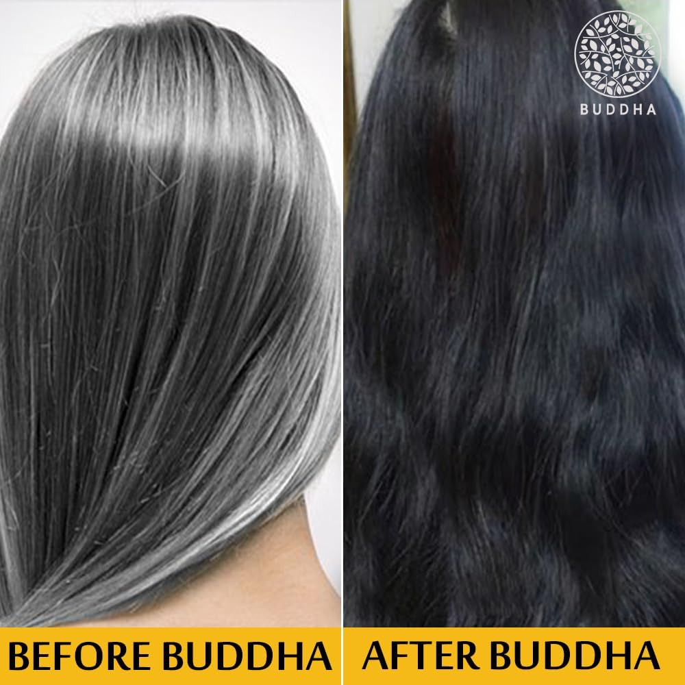 Buddha Natural Grey Hair Oil (150Ml) - 100% Ayurvedic Certified - Helps with Grey Hair Care | Pack of 1 image number 1