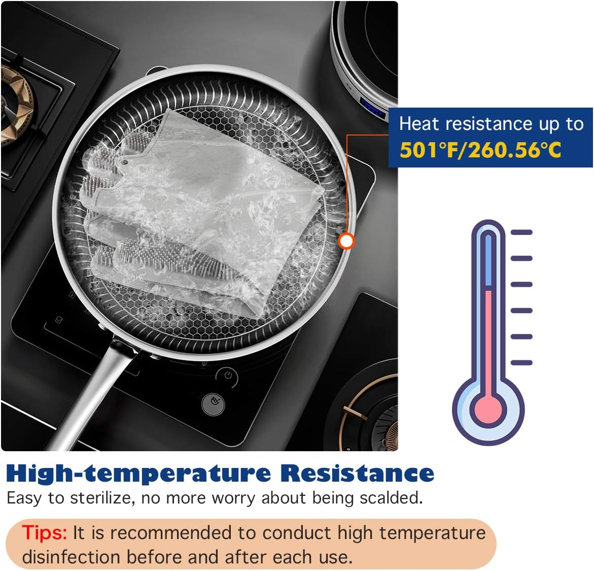 Vavopaw Pet Hair Remover, Gentle Magic Pet Grooming Gloves, Efficient Deshedding Glove for Dogs and Cats with Long & Short Fur, Bathing Shampoo Gloves Brush - Gray image number 1