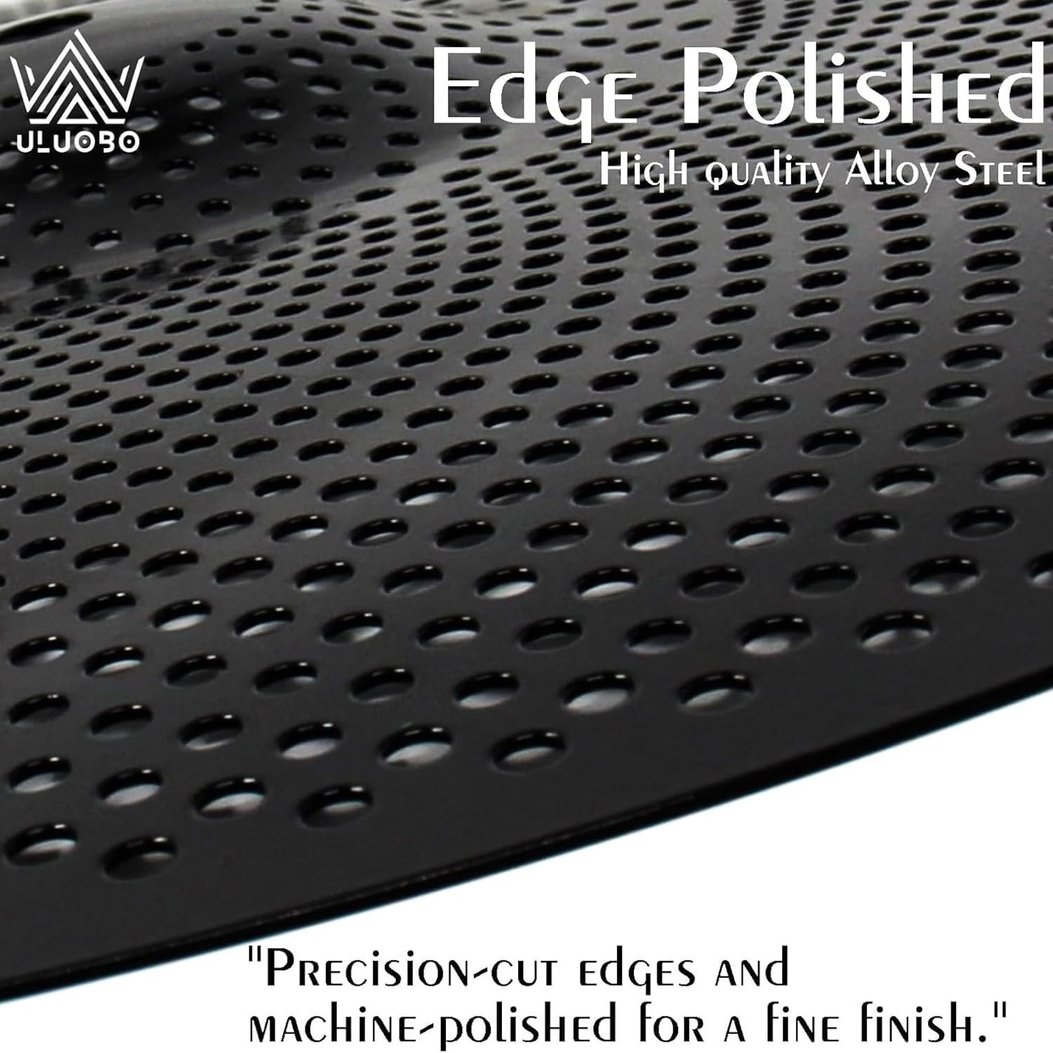 ULUOBO 13 Inch Low Volume Hi Hat Cymbals Cymbal for Quiet Practice (Black, 2 Pieces) image number 6