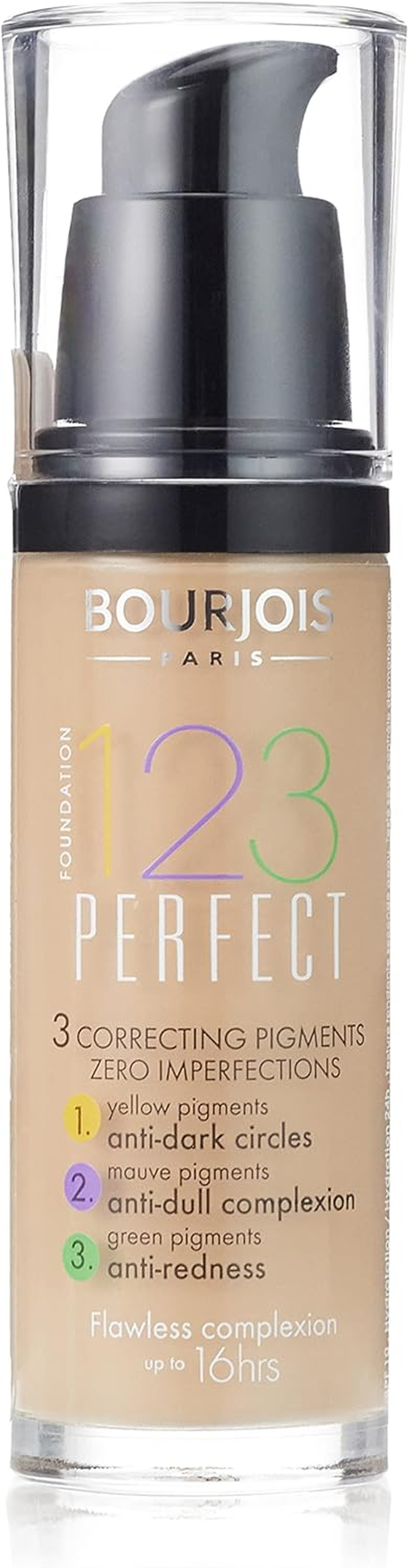 Bourjois Fond De Teint 123 Perfect Foundation for Women, # 54 Beige, 1 Ounce image number 5