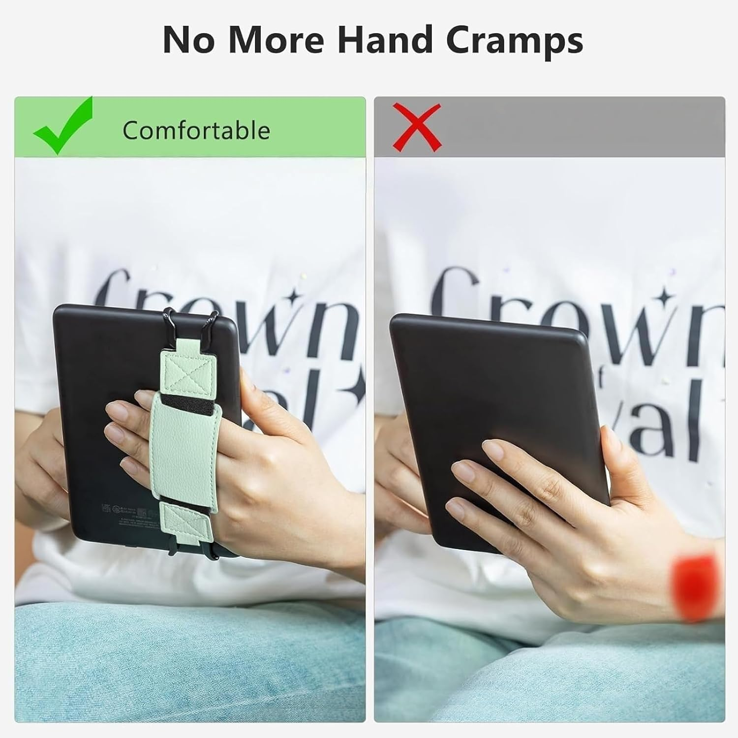 Kindle Hand Strap, Purple Finger Grip Holder for Kindle Tablet and E-Readers, Lightweight and Firmly Accessories for Comfortable Reading image number 2