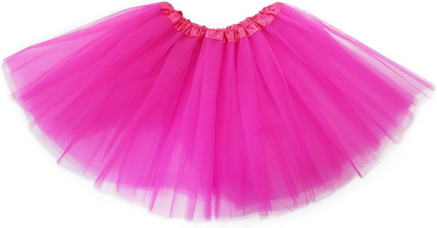 COZY CORE Girls Tutu Skirt 3 Layered Dance Dress Tutu Skirts for 2-8 Years Kids,Ruffle Tiered Ballet Clubwear for Performances,Parties,Playtime