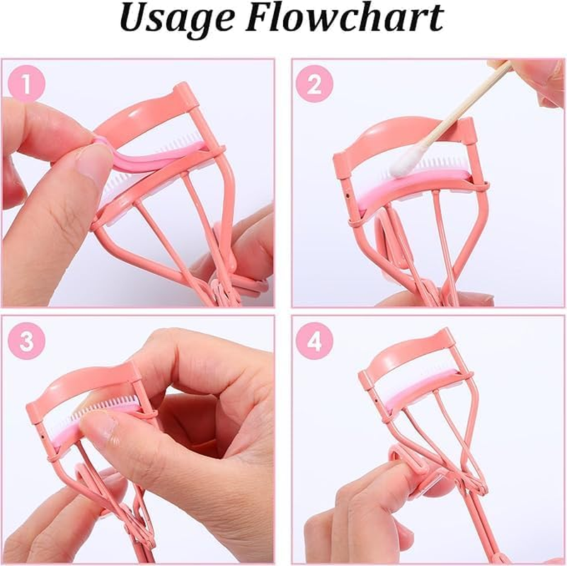 Ksngtixe 60 PCS Eyelash Curler Replacement Pads - Universal Silicone Soft Rubber Refills Compatible with Most Eyelash Curlers, Cosmetic Accessory image number 6