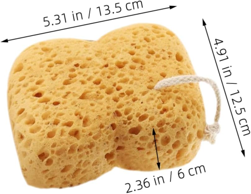 Natural Sea Sponges Shower Scrubber 2 Pack Soft Exfoliating Bath Sponge for Gentle Skin Care and Home Use Light Brown image number 5