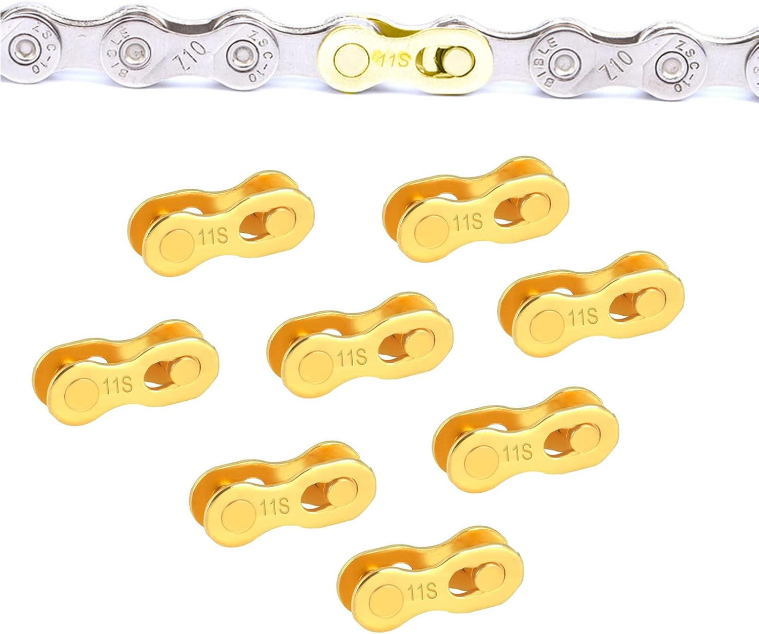 8 Pairs Bicycle Missing Link, 6/7/8/9/10/11/12 Speed Bike Chain Connector Lock Set, MTB Road Bicycle Connector for Quick Master Link Joint Chain Pin (11 Speed)