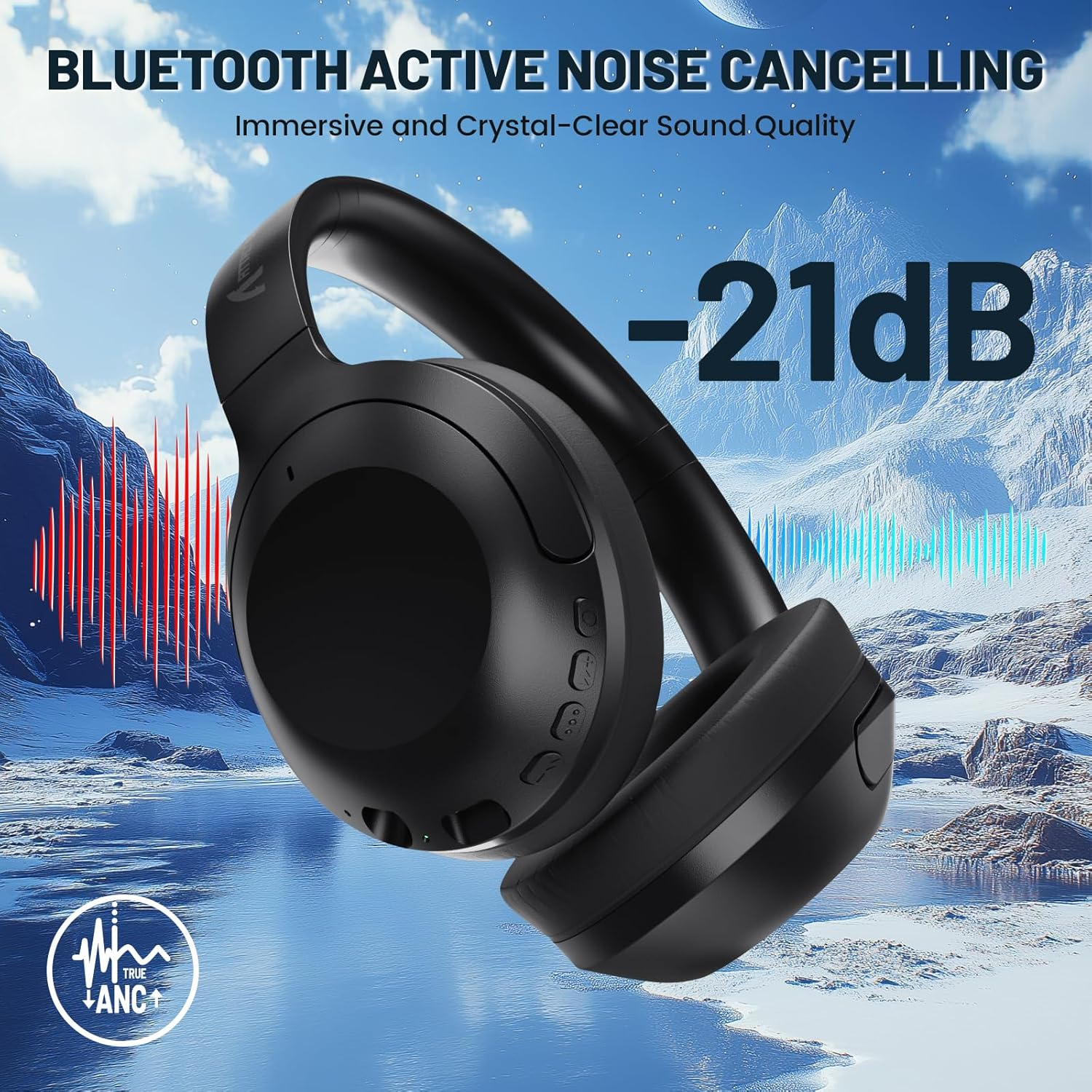 Attack Shark G300 Dual-Mode Lightweight Gaming Headset,Noise Cancelling Headphone with Hifi Stereo Sound Mic,20+Hr Battery,Rechageable over Ear Headset for PC Mac Mobile Game Travel Home Office-Black